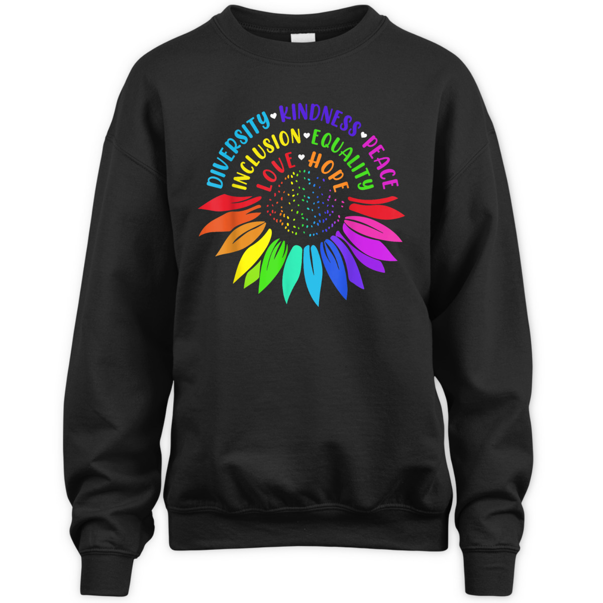 Sunflower Kindness Peace Equality Rainbow Flag LGBTQ Pride T-Shirt