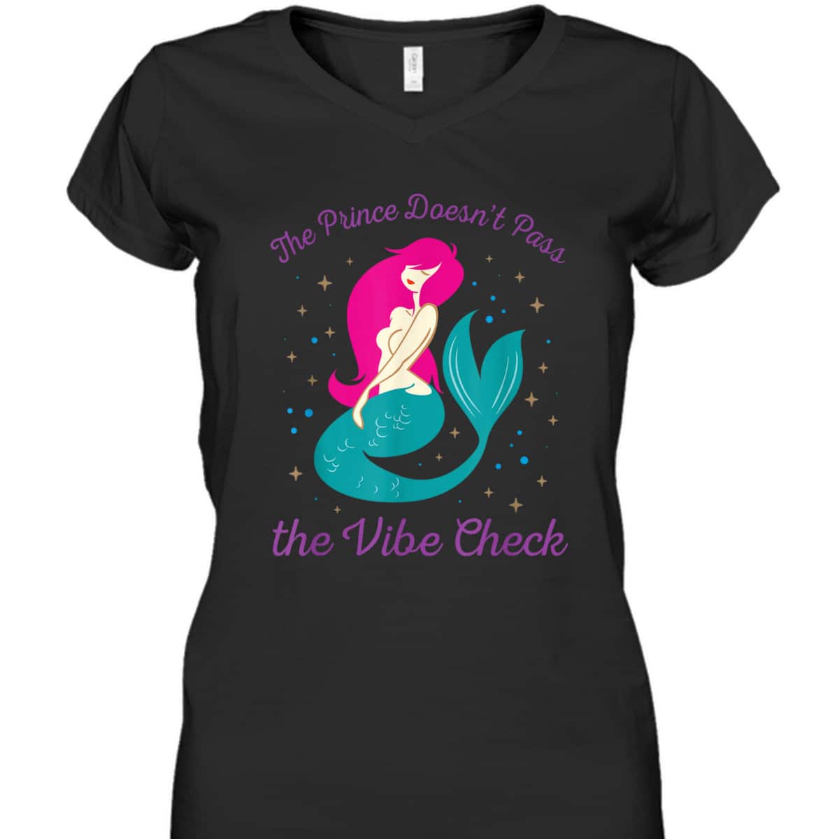 Funny Feminist Mermaid Empower Women Self Love Vibe Check T-Shirt