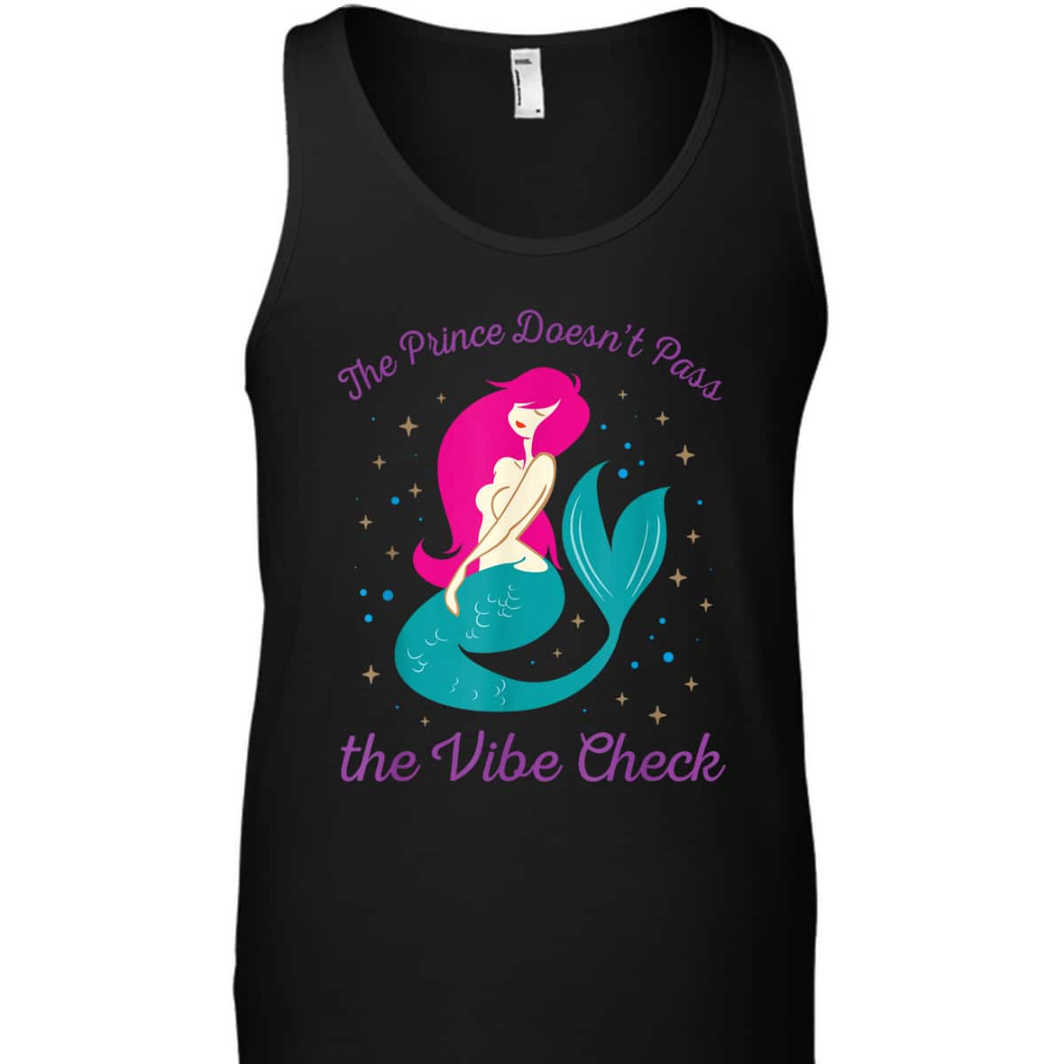 Funny Feminist Mermaid Empower Women Self Love Vibe Check T-Shirt