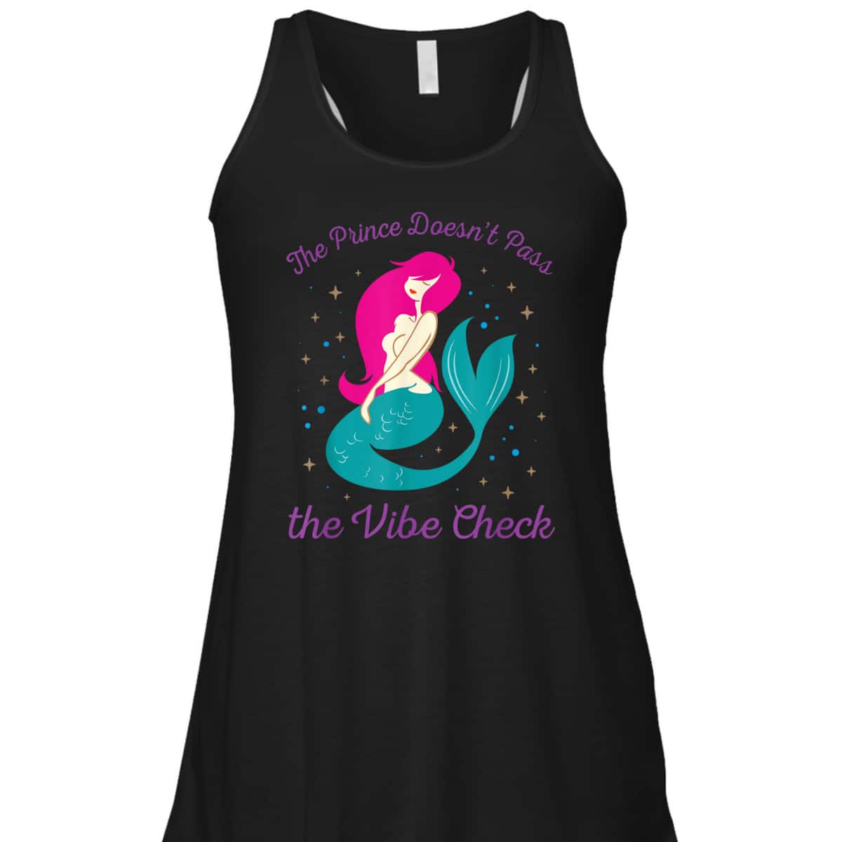 Funny Feminist Mermaid Empower Women Self Love Vibe Check T-Shirt