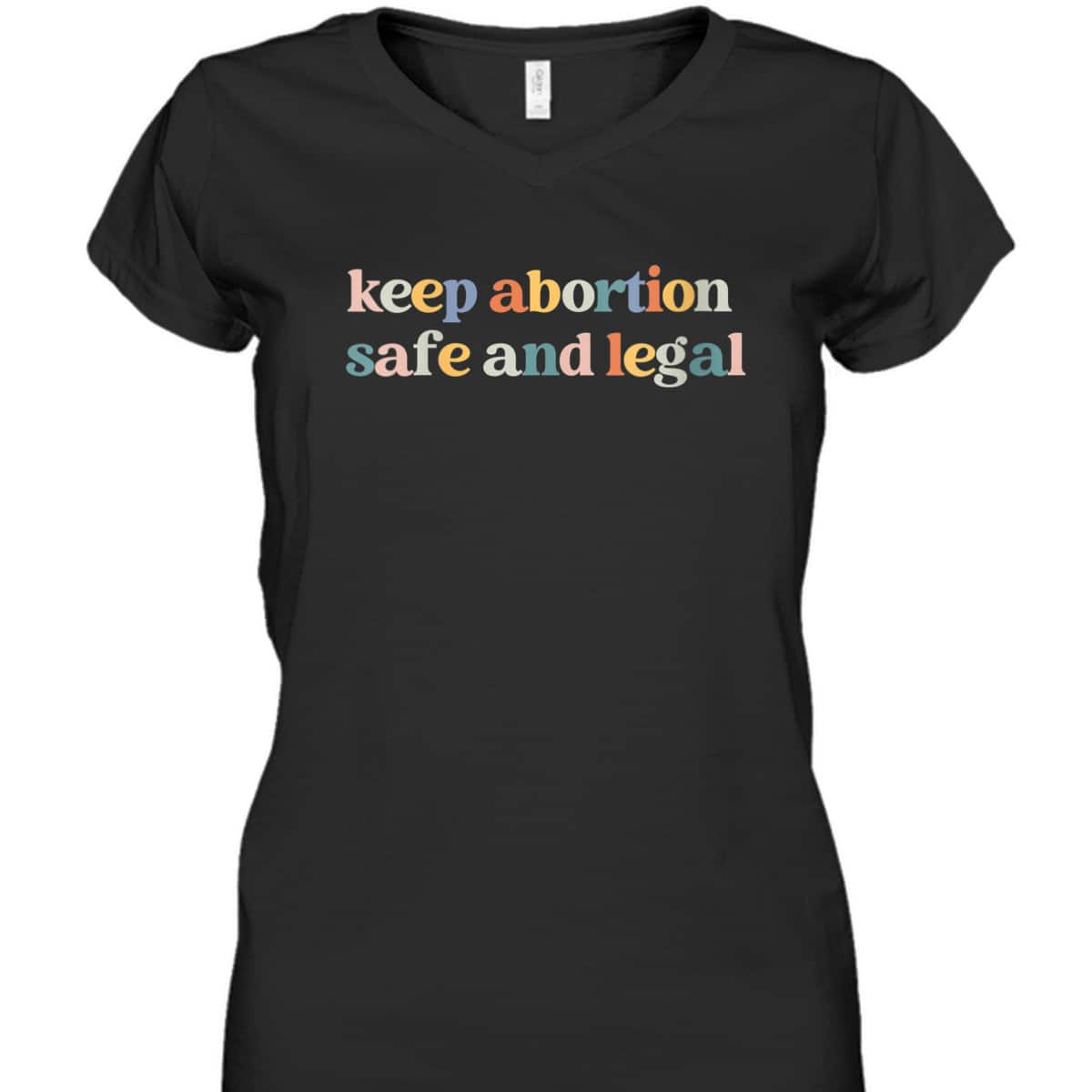 Womens Keep Abortion Safe And Legal Pro Choice Feminist Retro T-Shirt