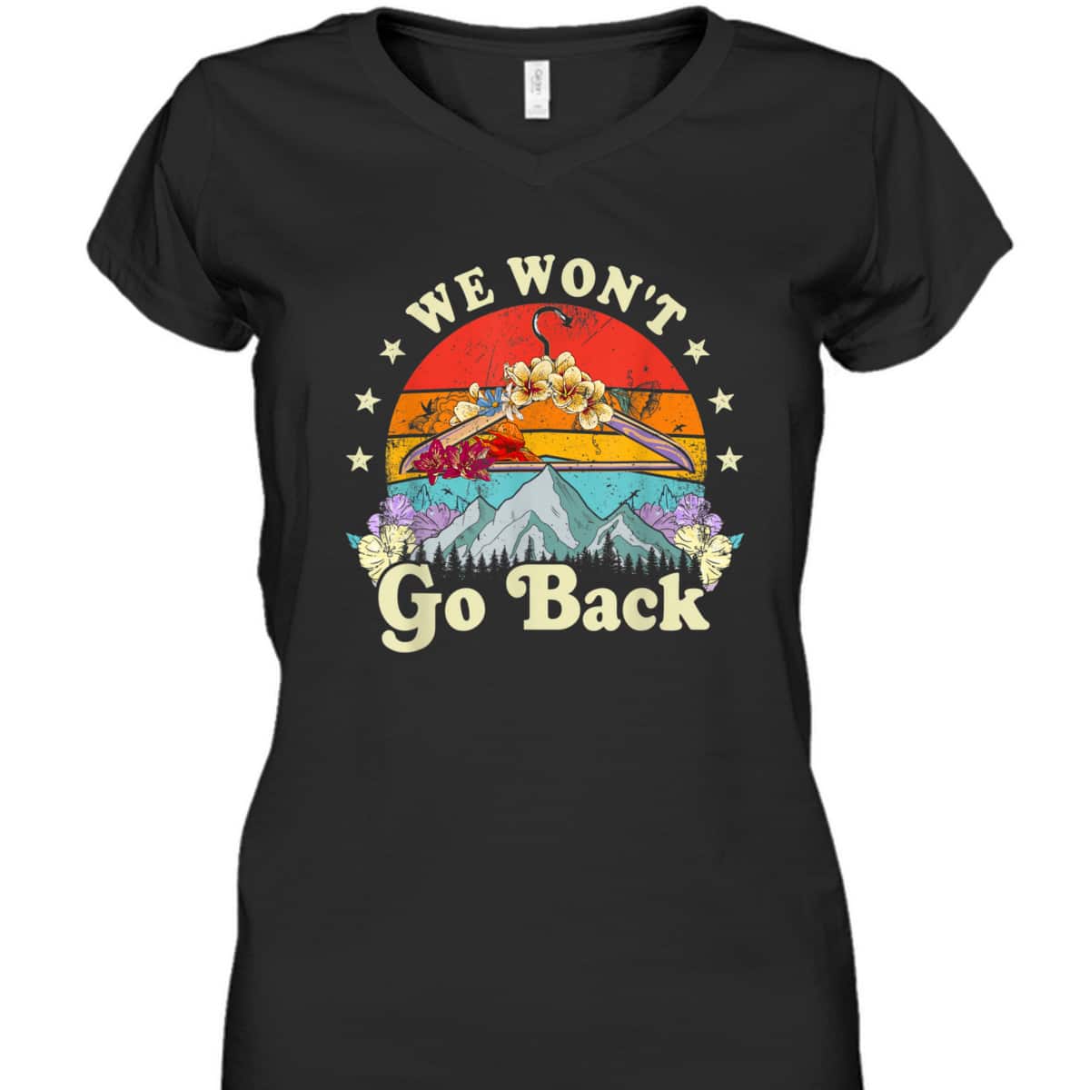 We Won't Go Back Roe Pro Choice Rights Feminism T-Shirt