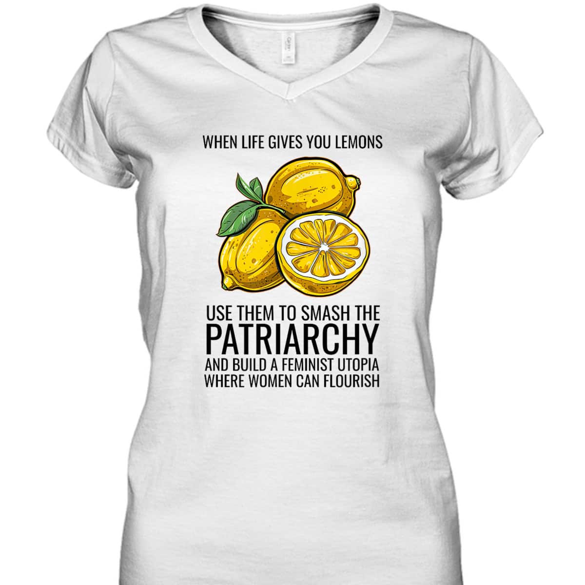 Cute Lemon Feminist Art Funny Feminism Female Empowerment T-Shirt