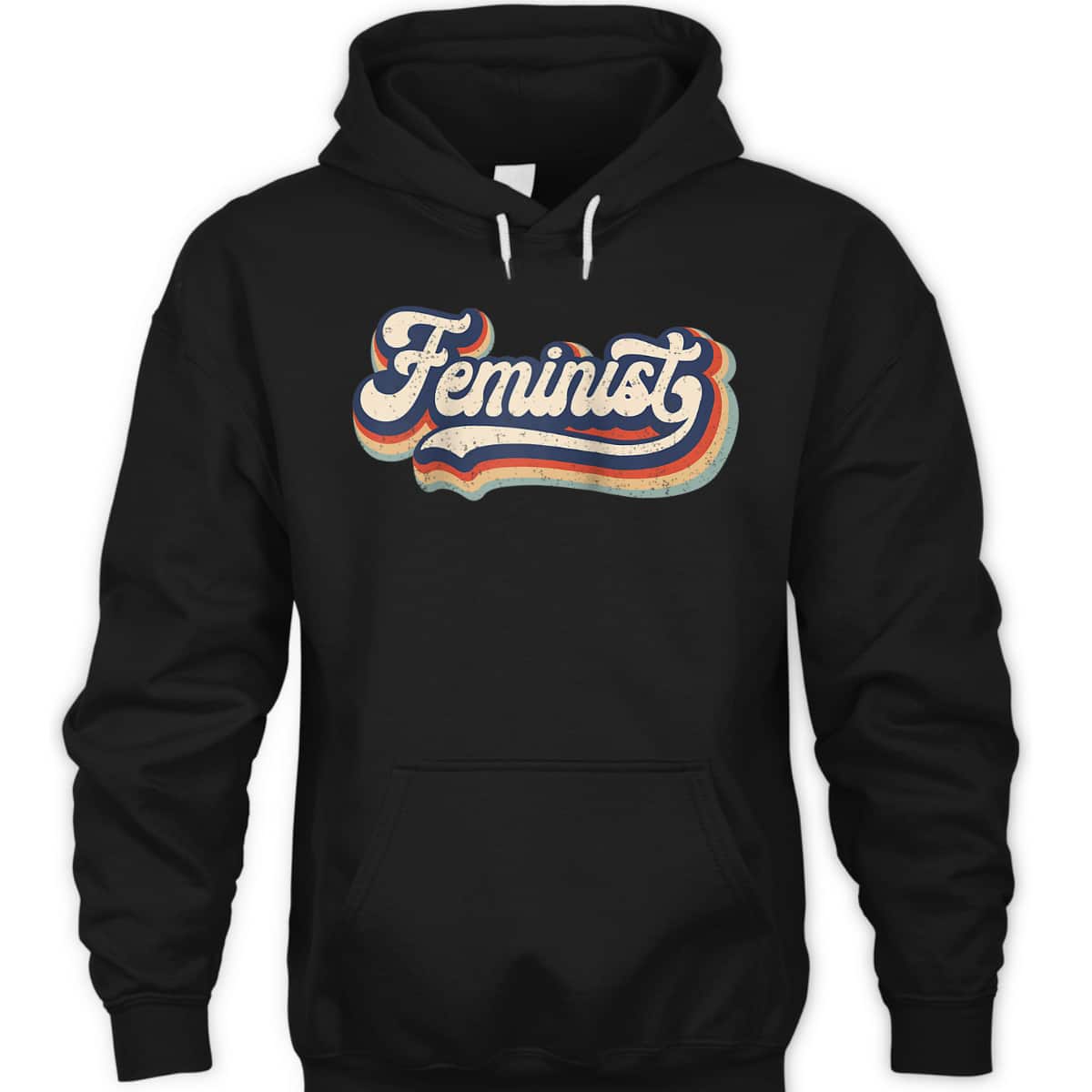 Feminist - Retro 70s Vintage Rainbow - Feminism Gift T-Shirt
