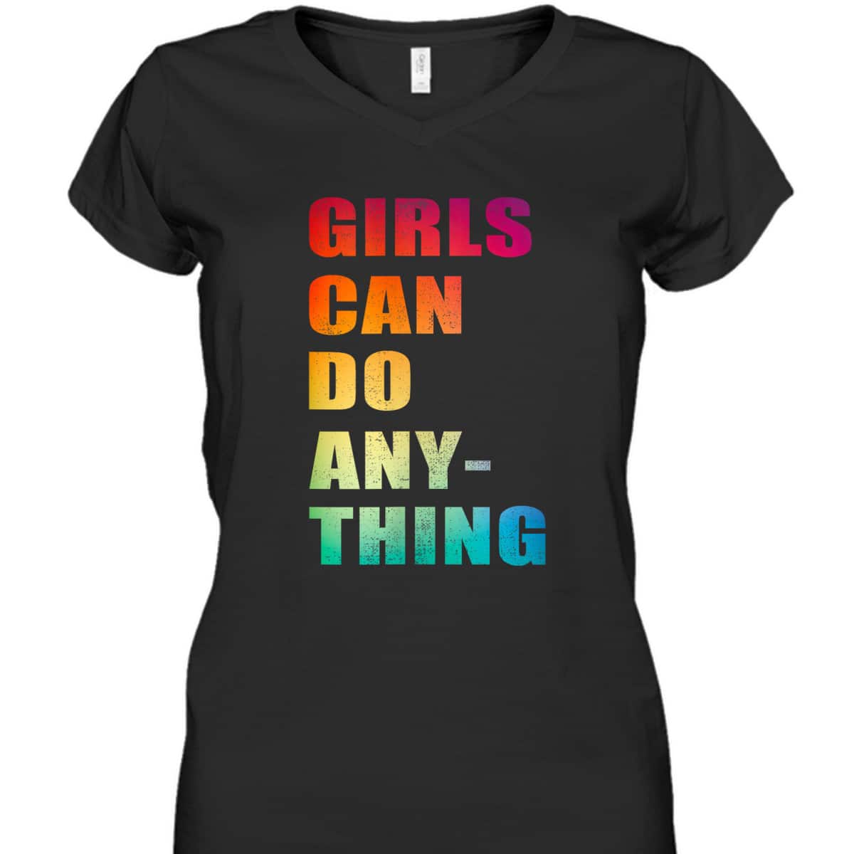 Womens Girls Can Do Anything, Rainbow Feminist, Feminism T-Shirt Womens Girls Can Do Anything, Rainbow Feminist, Feminism T-Shirt