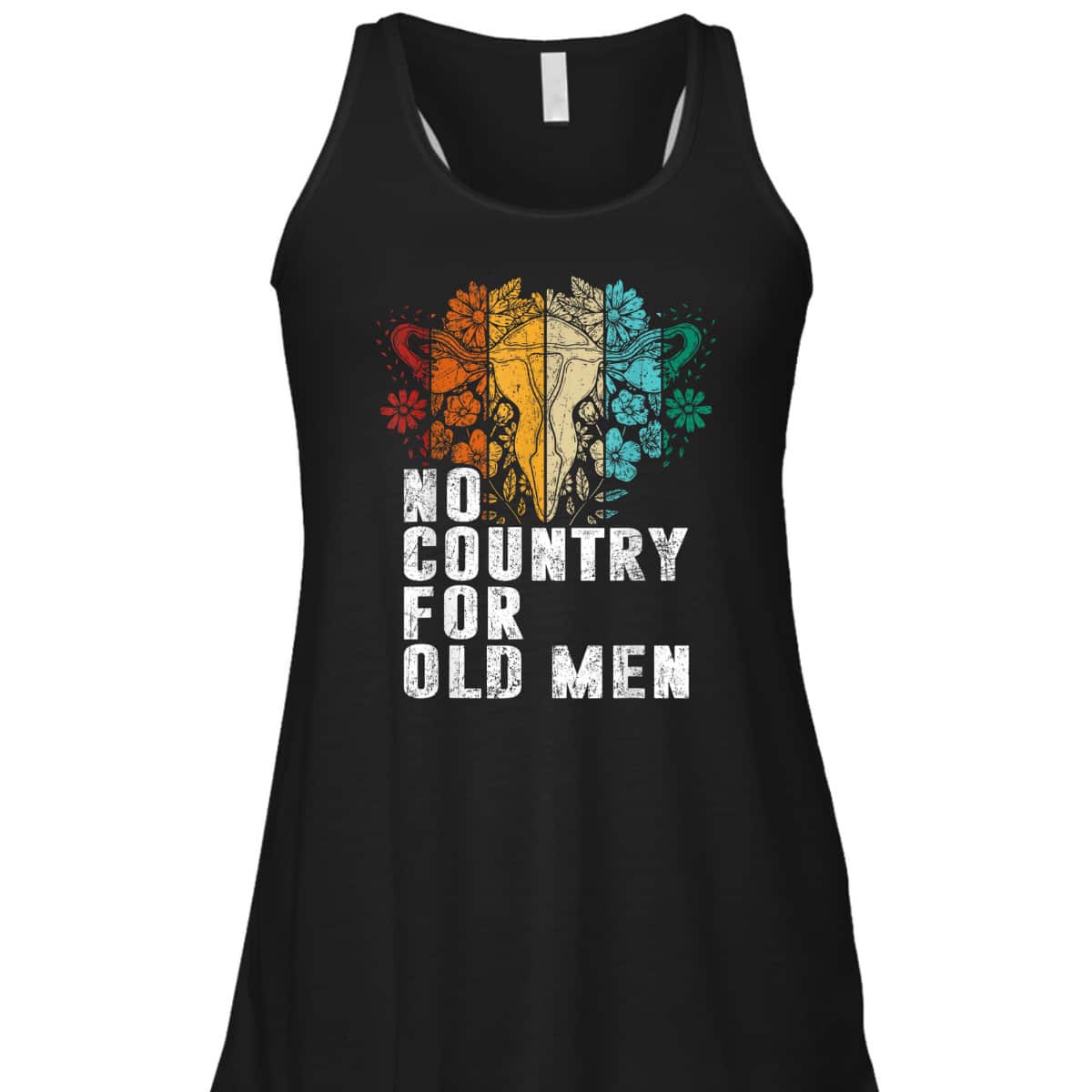 No Country For Old Men Uterus Feminist Women Rights Vintage T-Shirt