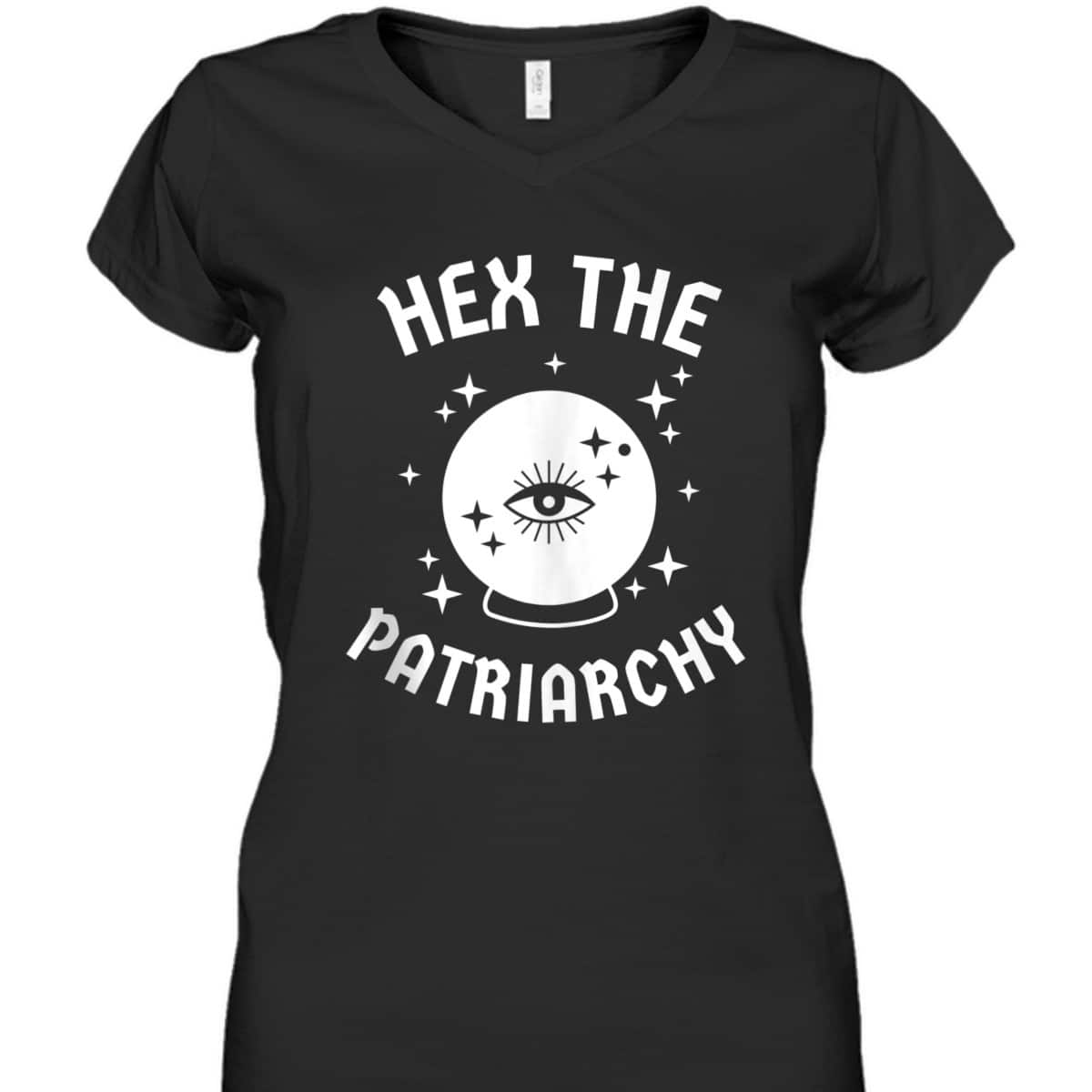 Hex The Patriarchy Feminist Witch Funny Magical Spell T-Shirt