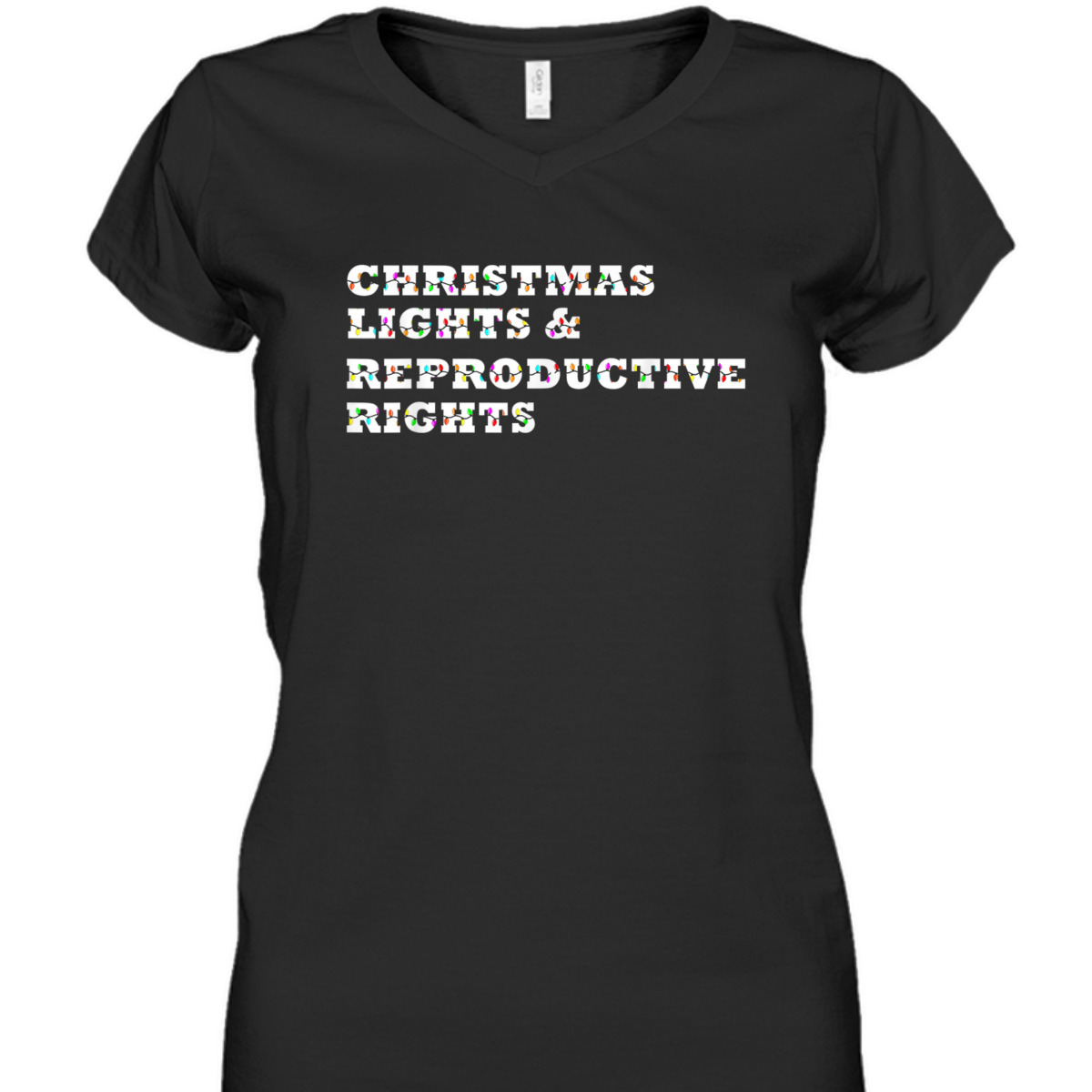 Christmas Lights & Reproductive Rights Feminist Pro Choice T-Shirt