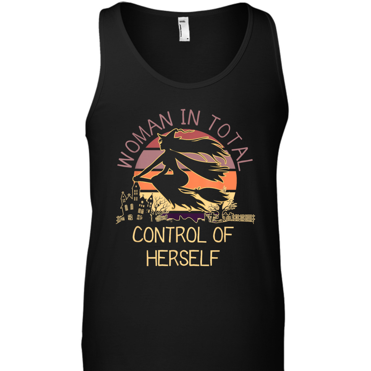 Funny Witch Woman In Total Control Of Herself Feminist Retro T-Shirt