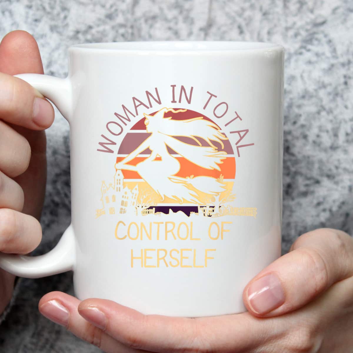 Funny Witch Woman In Total Control Of Herself Feminist Retro T-Shirt Funny Witch Woman In Total Control Of Herself Feminist Retro T-Shirt
