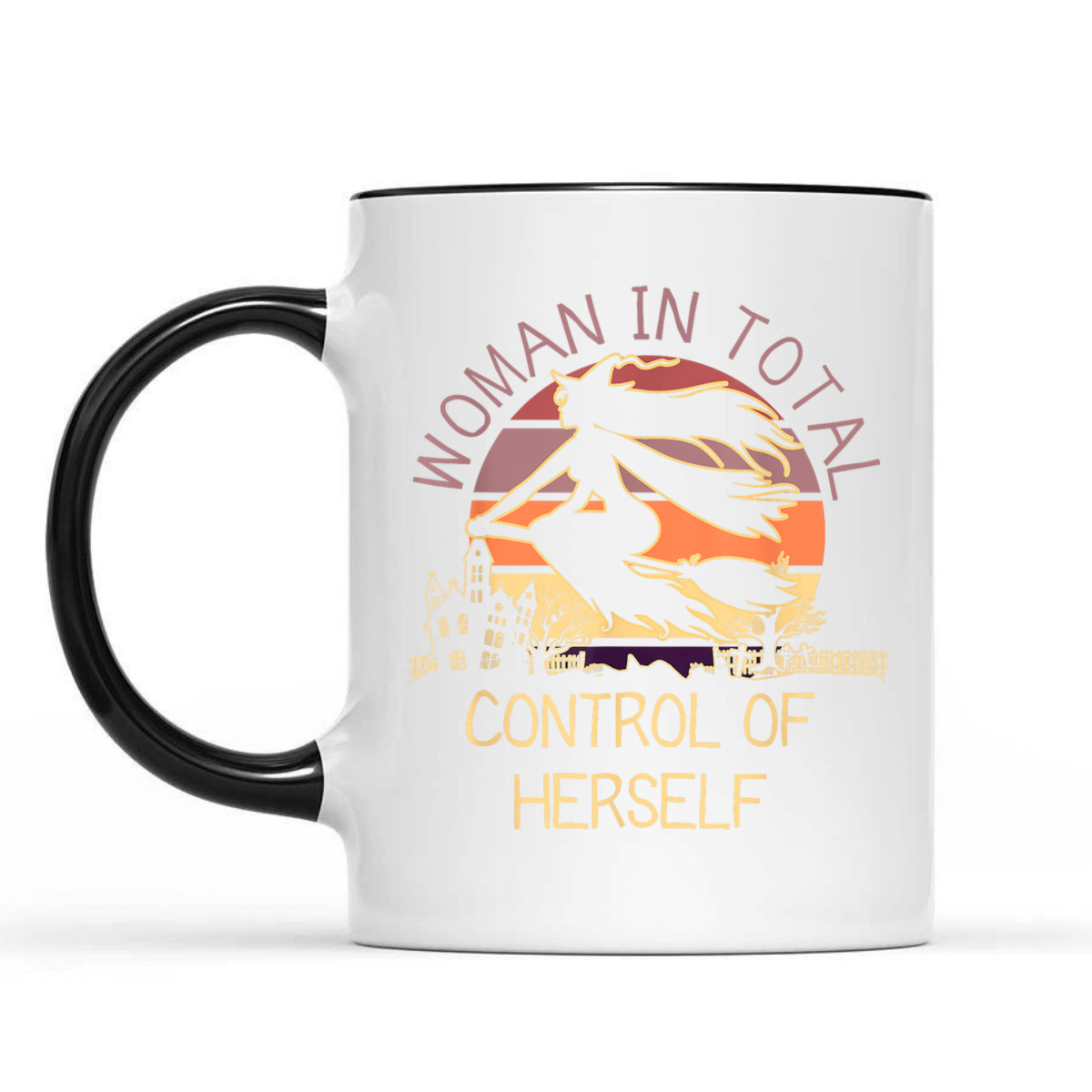 Funny Witch Woman In Total Control Of Herself Feminist Retro T-Shirt