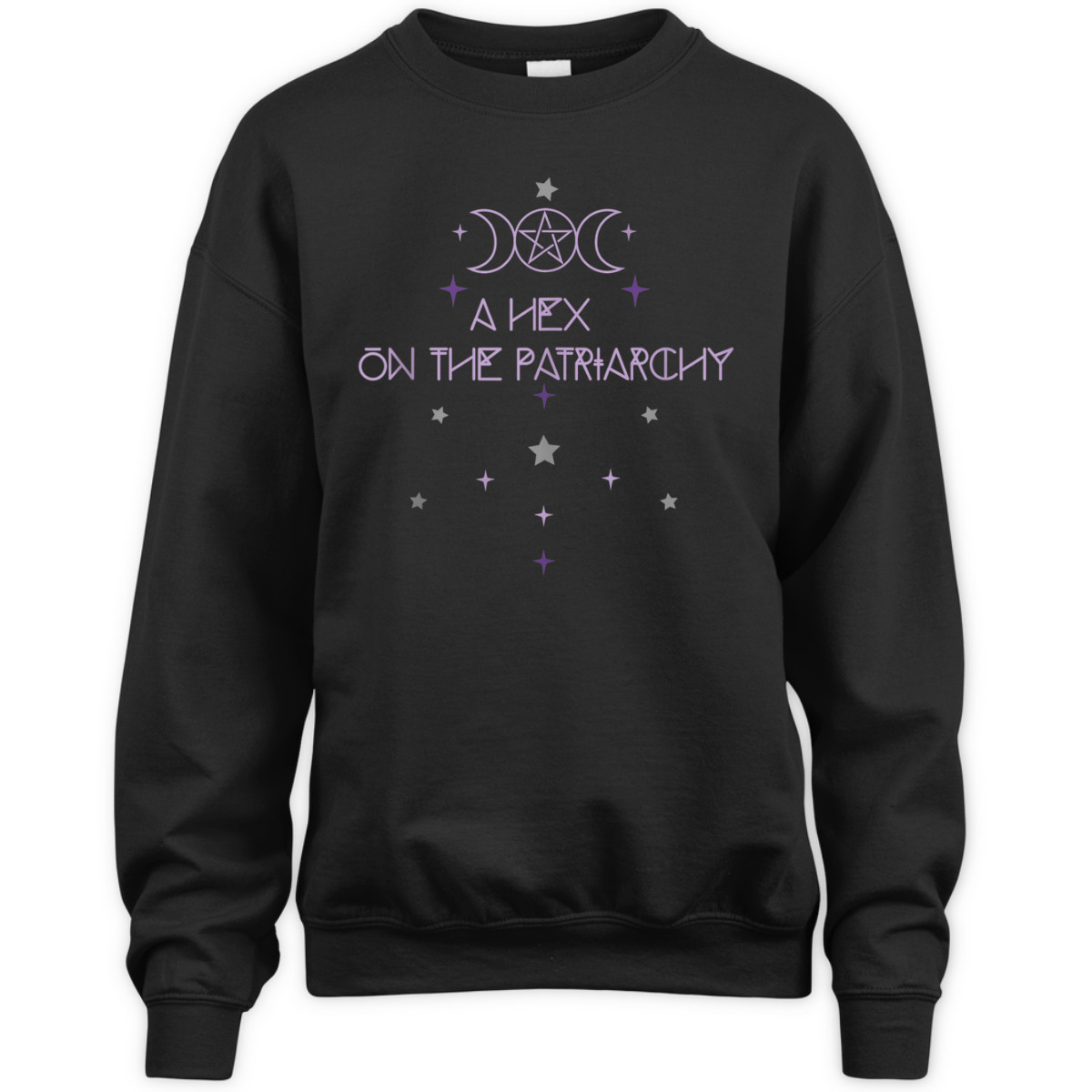 Feminist Goddess Moon Pentagram Witch Hex Patriarchy T-Shirt