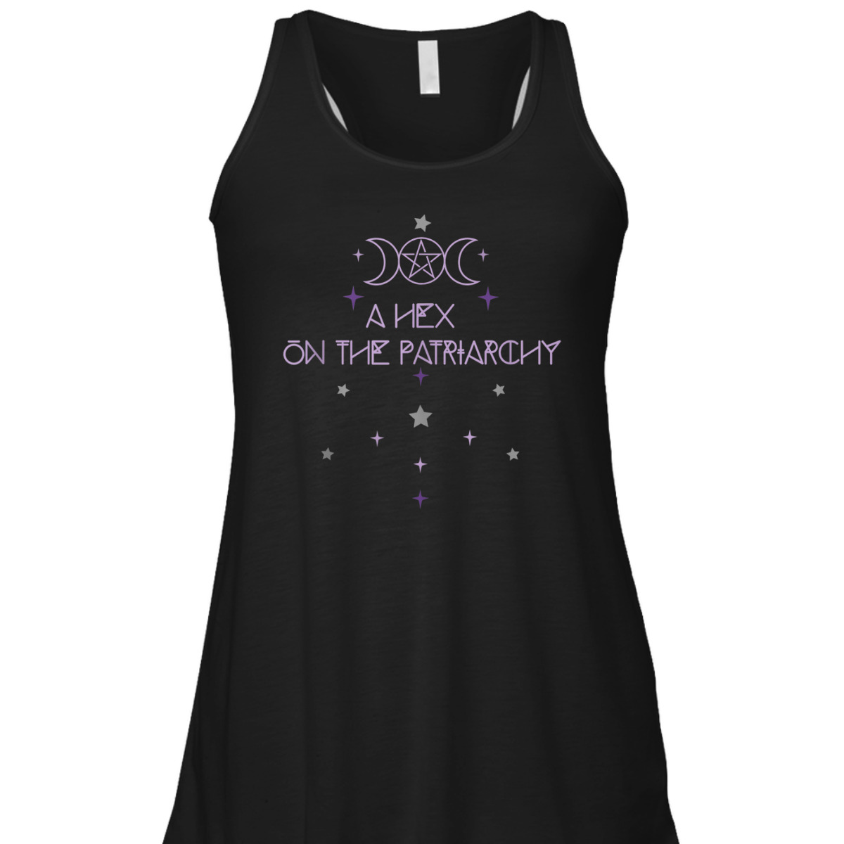 Feminist Goddess Moon Pentagram Witch Hex Patriarchy T-Shirt