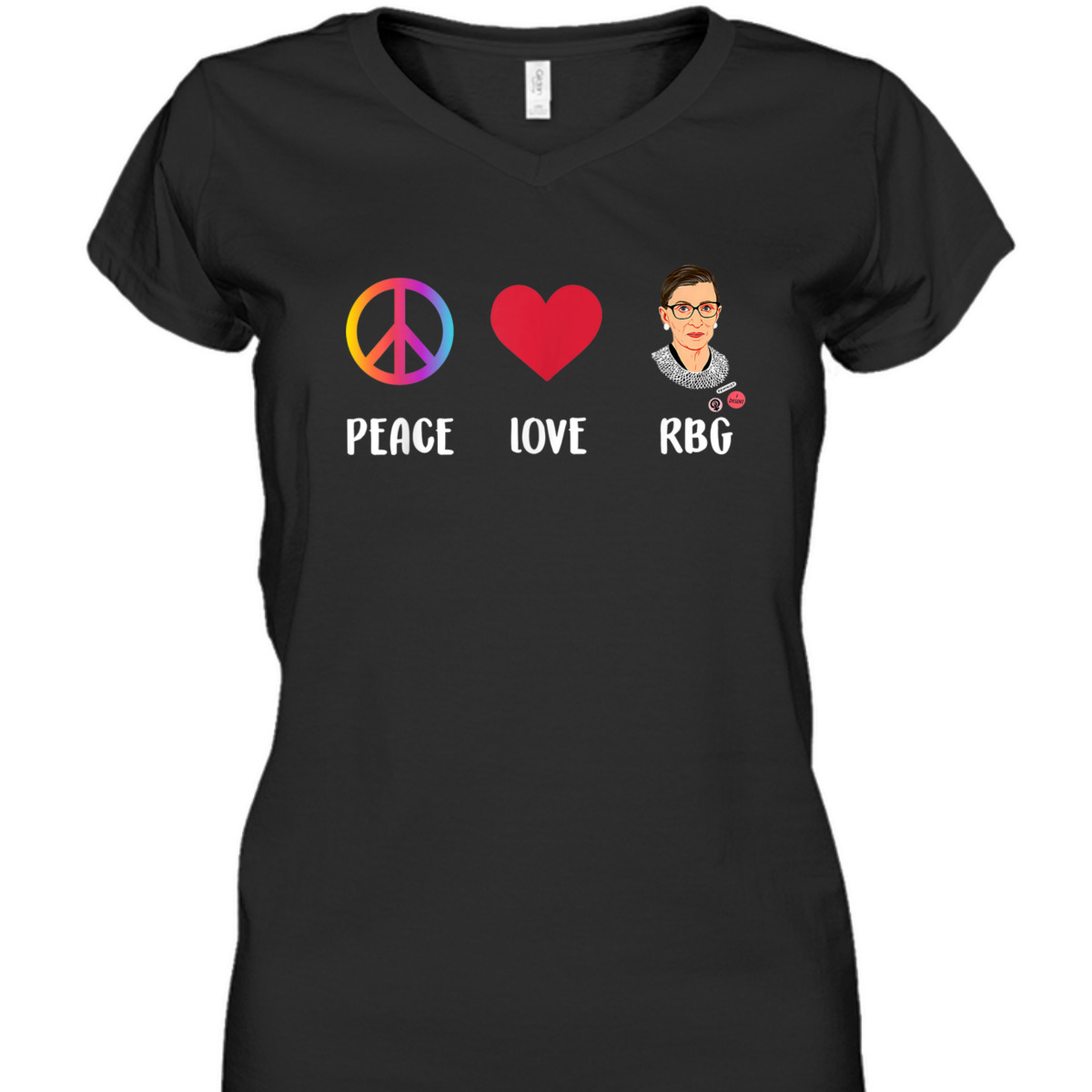 Peace Love RBG Ruth Bader Ginsburg Feminist T-Shirt