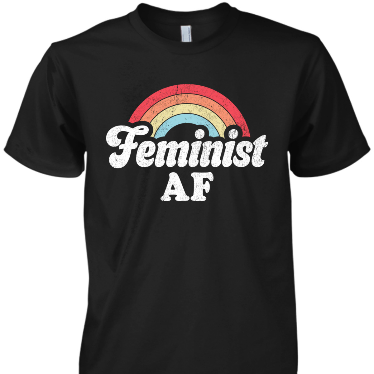 Feminist AF Retro Vintage 60s 70s Style Women Feminism Gifts T-Shirt