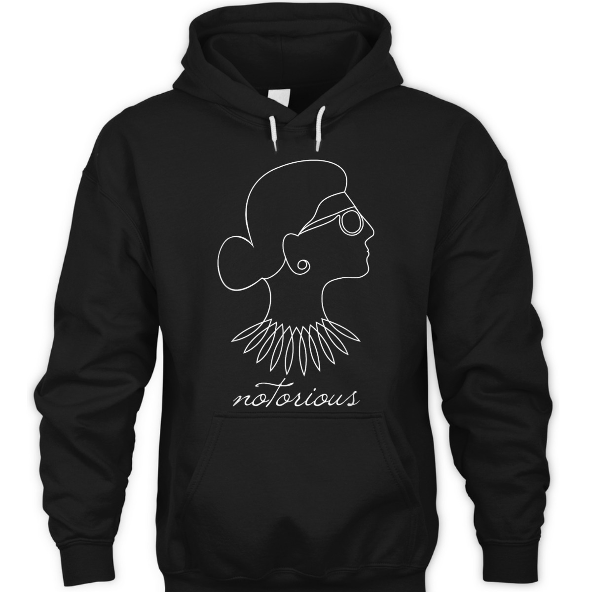Notorious RBG Feminist Profile Line Drawing T-Shirt