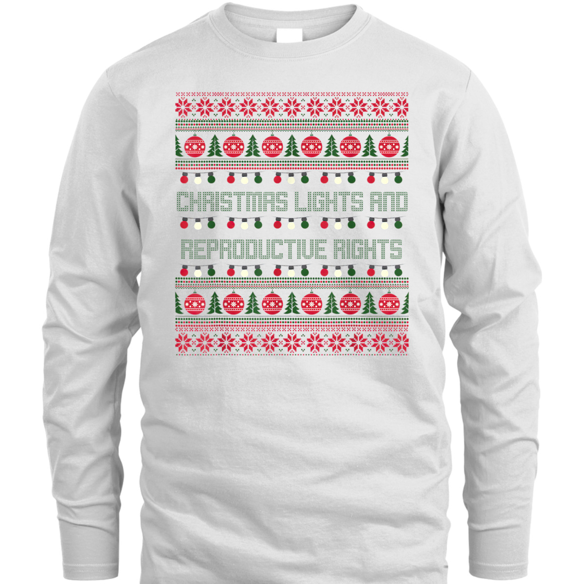 Christmas Lights And Reproductive Rights Feminist Pro-Choice T-Shirt