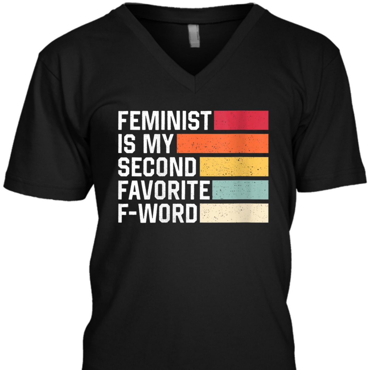 Womens Feminist Is My Second Favorite F Word Retro Feminism T-Shirt