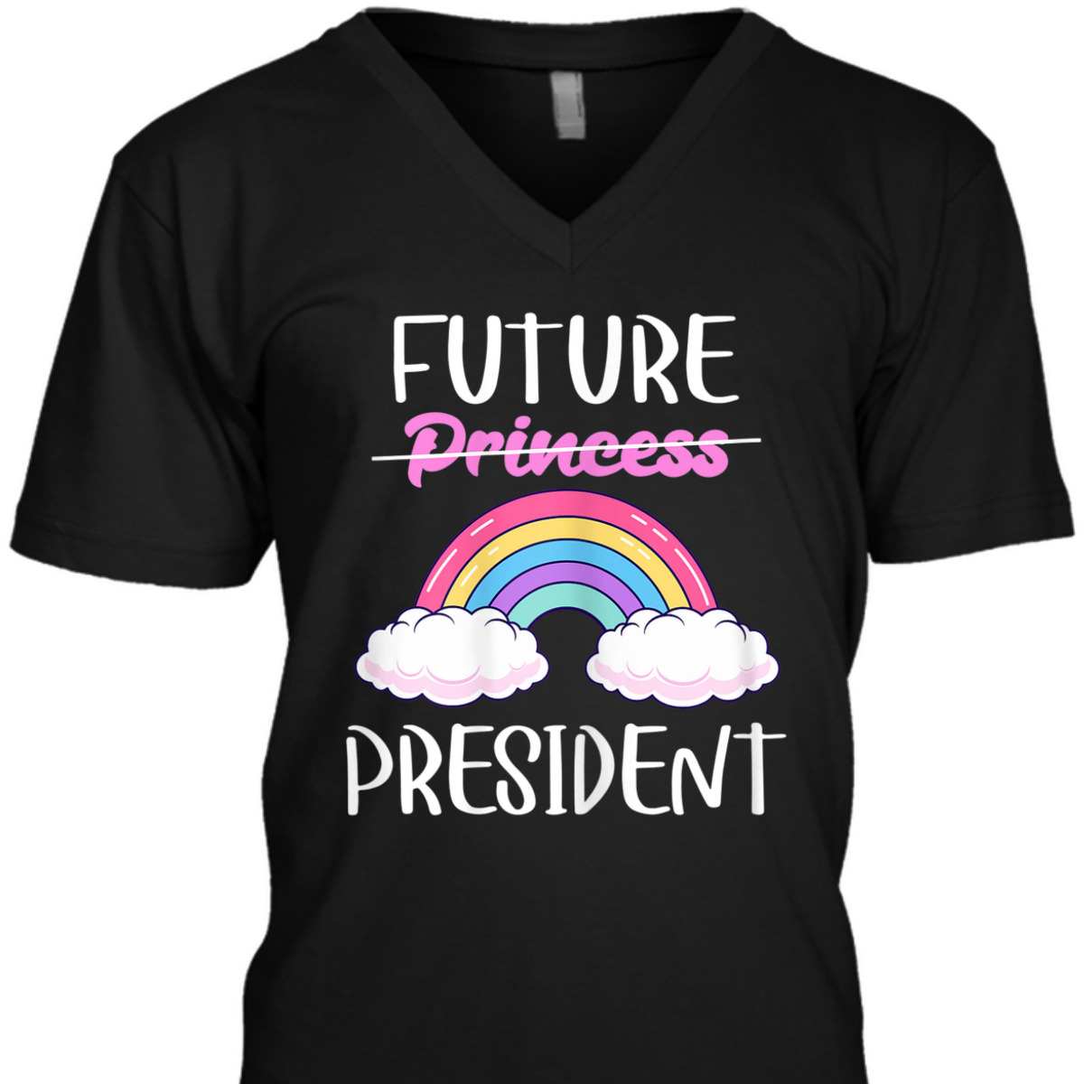 Future President Girls Feminist Rainbow T-Shirt