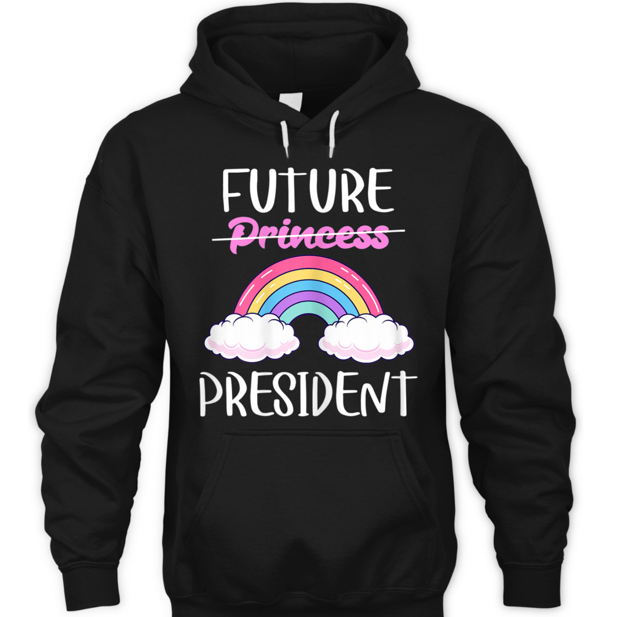 Future President Girls Feminist Rainbow T-Shirt