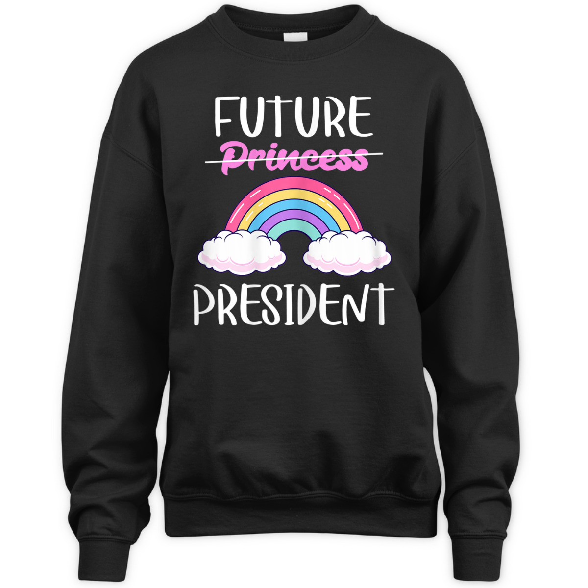Future President Girls Feminist Rainbow T-Shirt