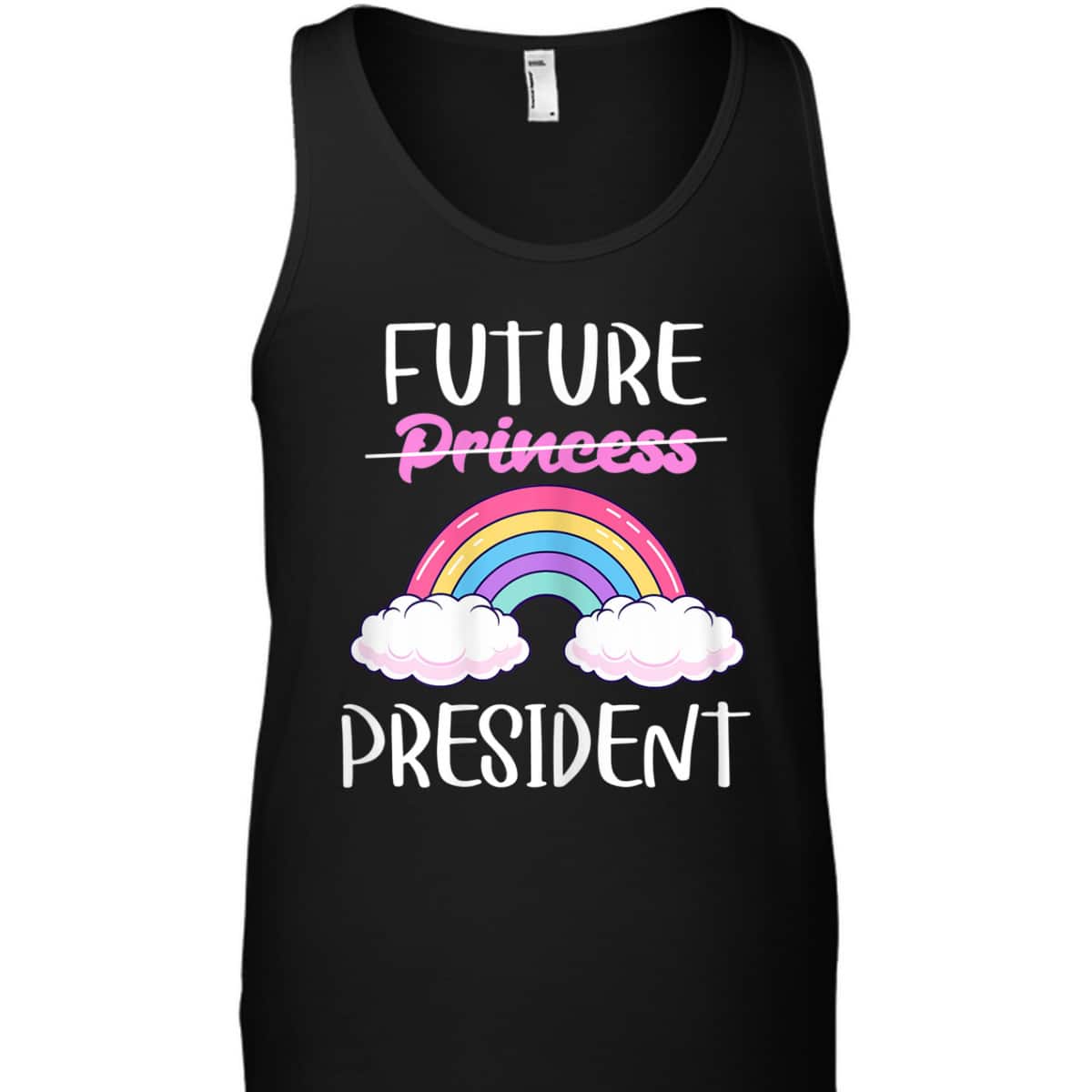 Future President Girls Feminist Rainbow T-Shirt