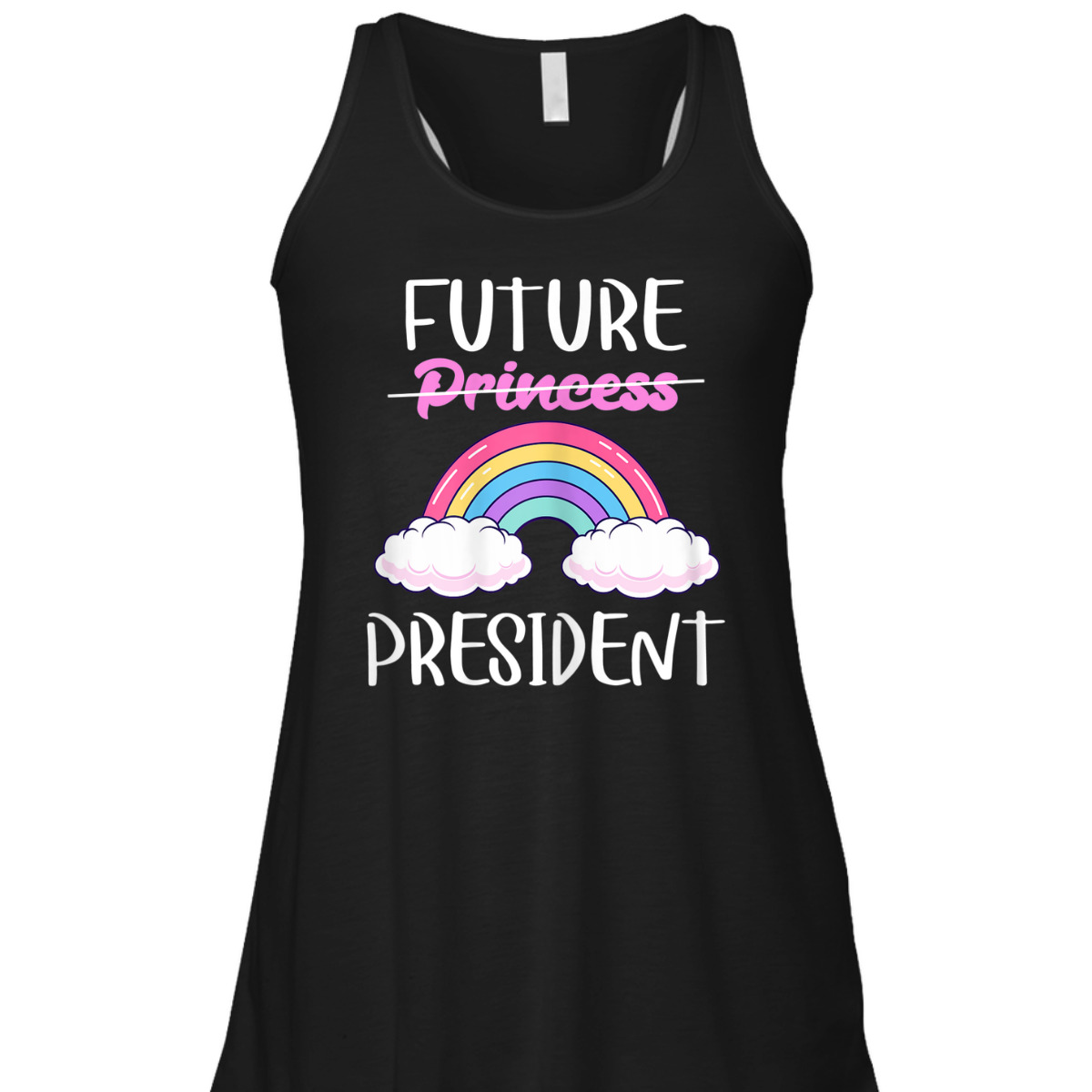 Future President Girls Feminist Rainbow T-Shirt
