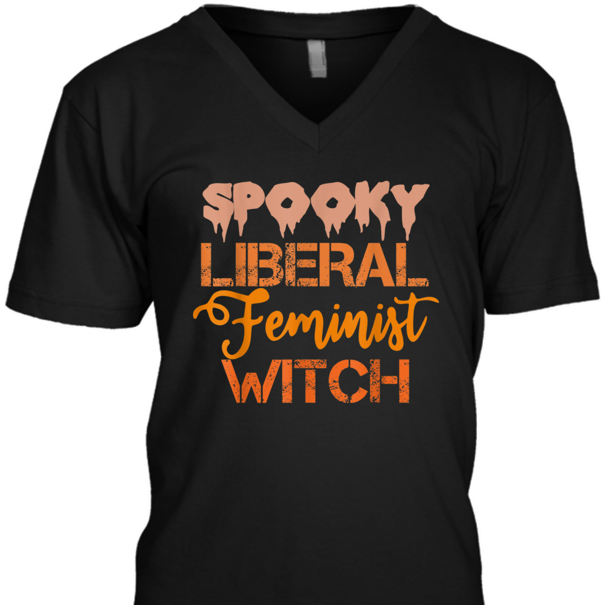 Spooky Liberal Feminist Witch Feminist Messy Bun Halloween T-Shirt Spooky Liberal Feminist Witch Feminist Messy Bun Halloween T-Shirt