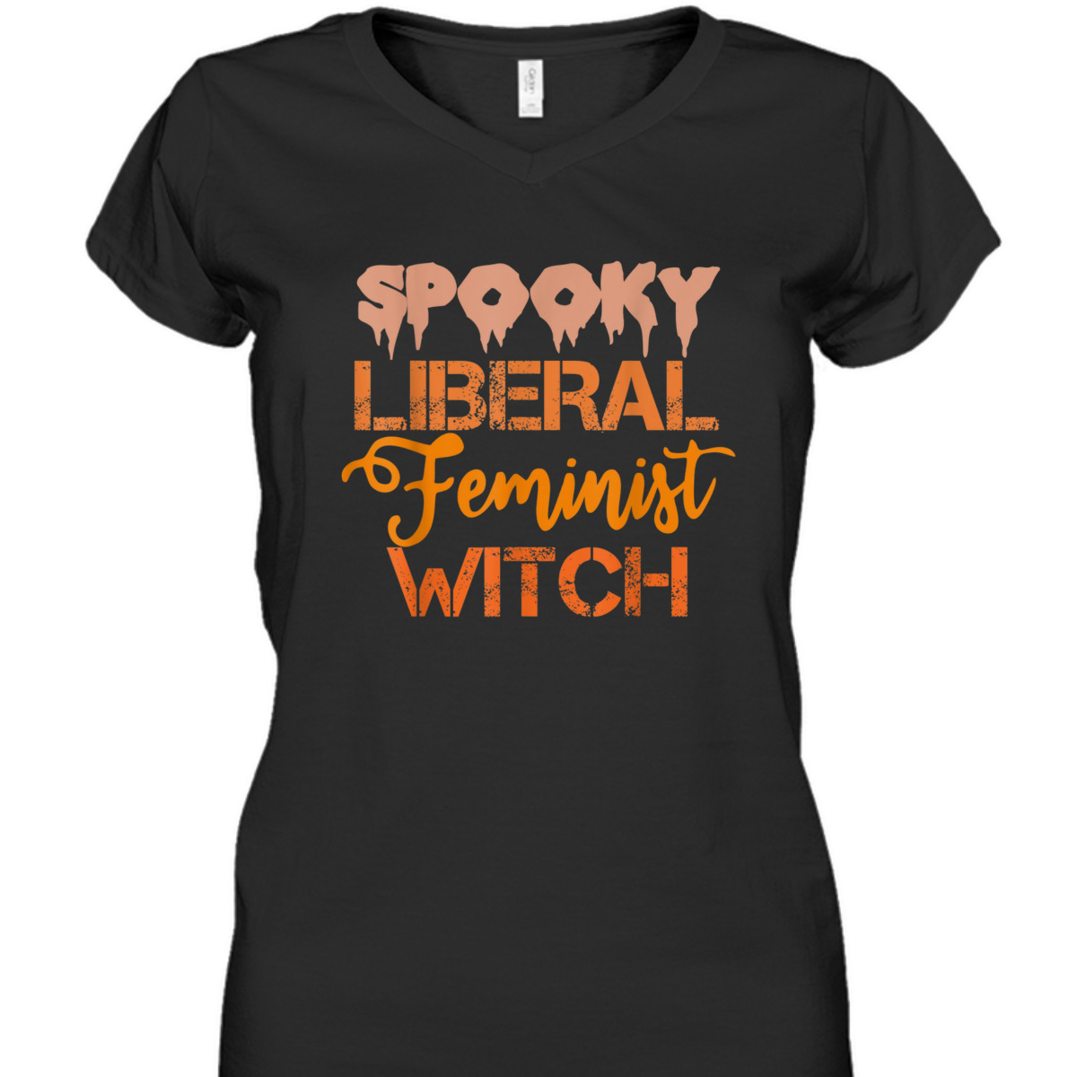 Spooky Liberal Feminist Witch Feminist Messy Bun Halloween T-Shirt Spooky Liberal Feminist Witch Feminist Messy Bun Halloween T-Shirt