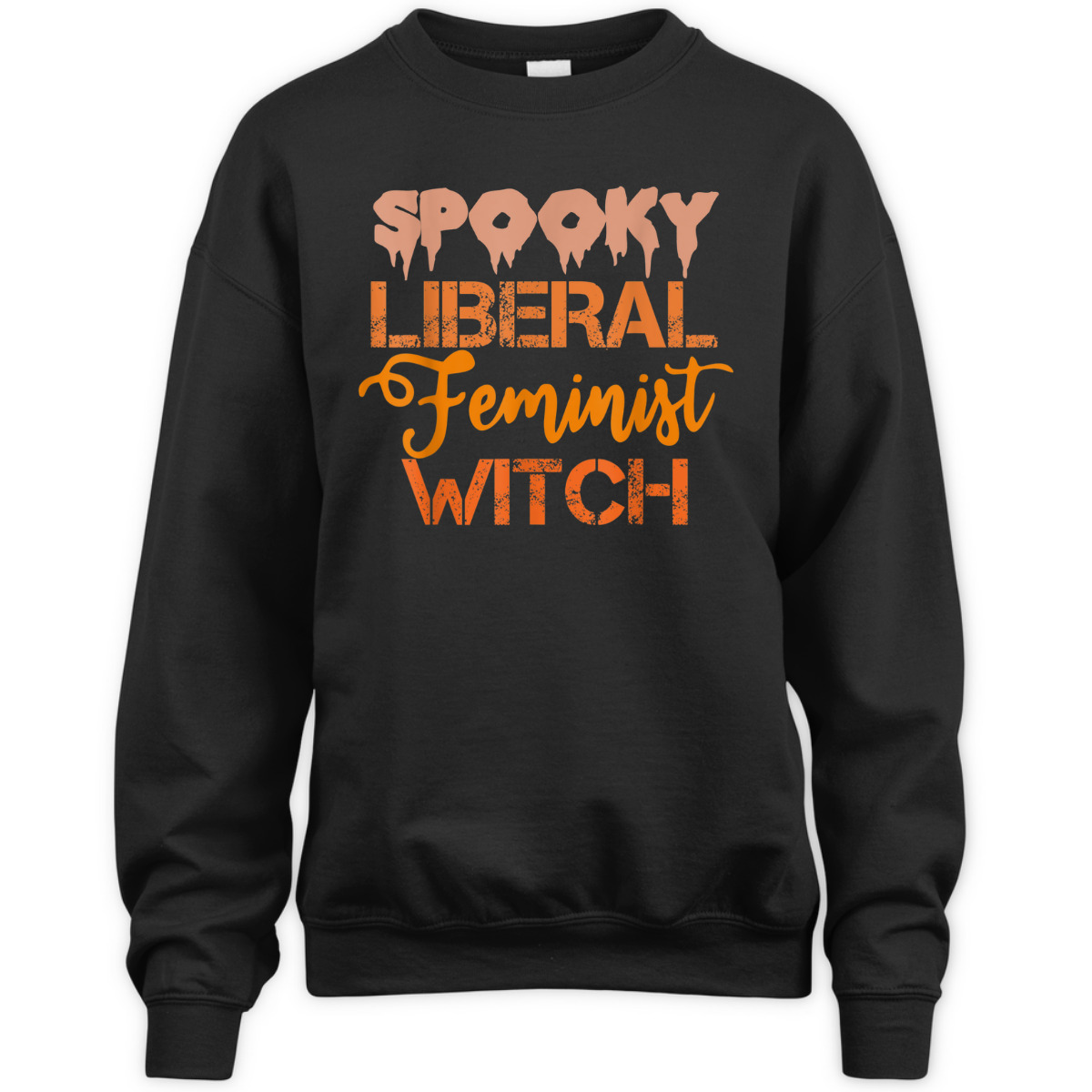Spooky Liberal Feminist Witch Feminist Messy Bun Halloween T-Shirt Spooky Liberal Feminist Witch Feminist Messy Bun Halloween T-Shirt
