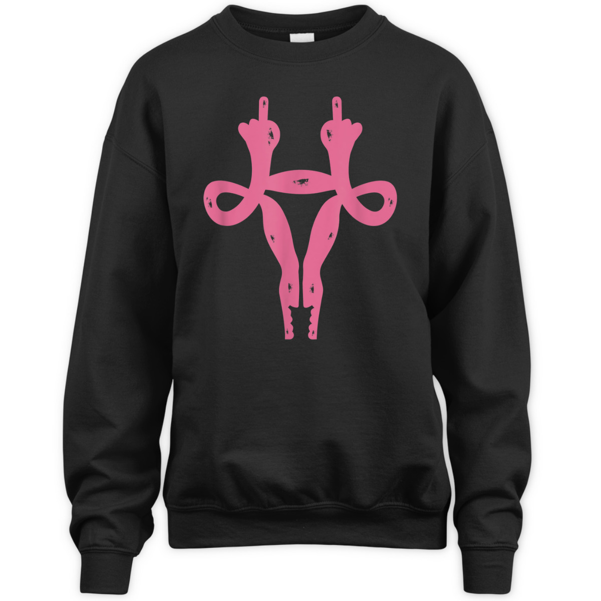 Uterus Middle Fingers Funny Pro-Choice & Feminist T-Shirt