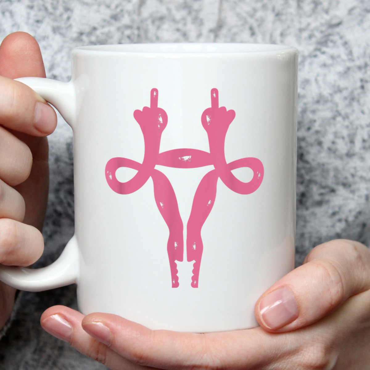 Uterus Middle Fingers Funny Pro-Choice & Feminist T-Shirt Uterus Middle Fingers Funny Pro-Choice & Feminist T-Shirt