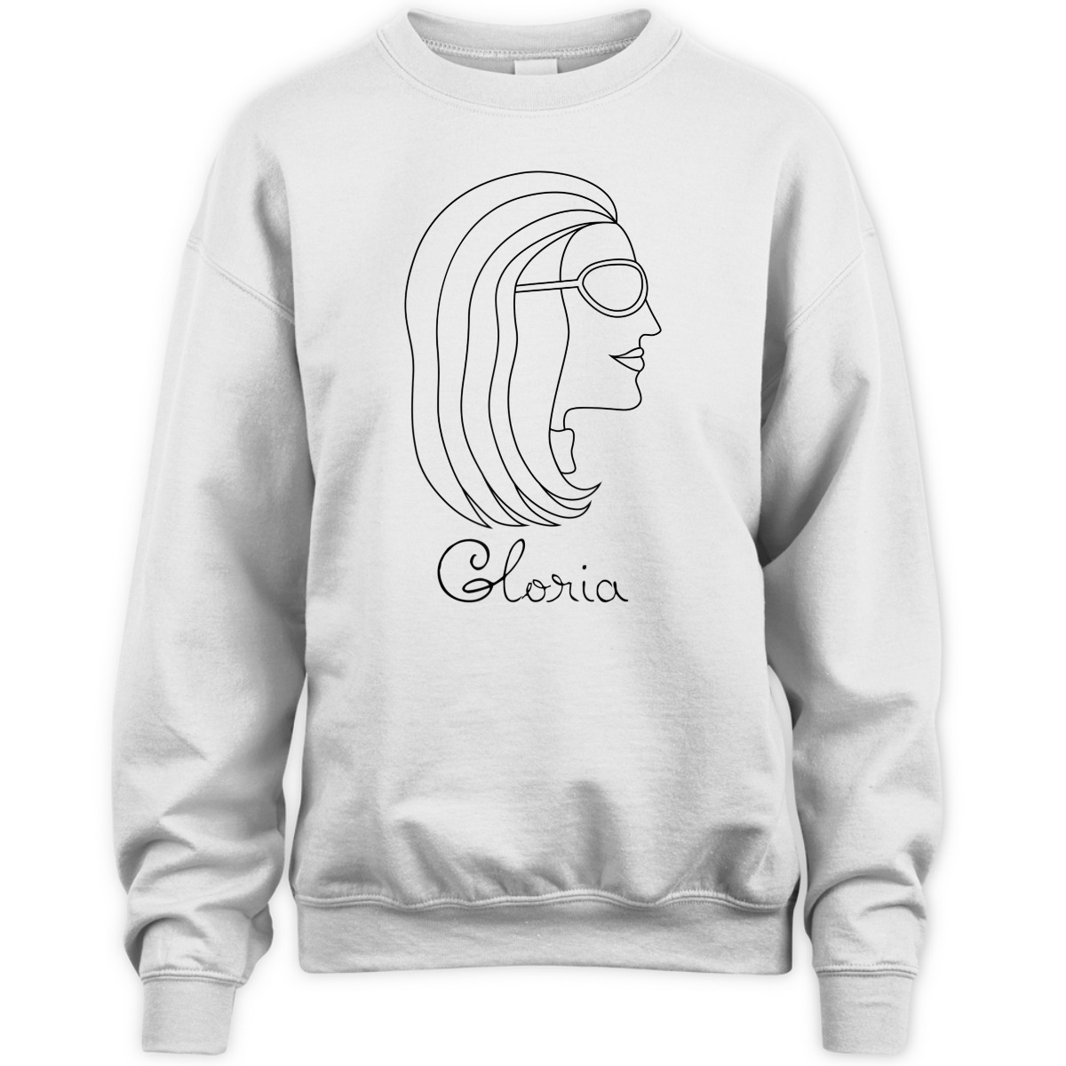 Gloria Woman Name Profile Drawing Feminist Pro Choice T-Shirt