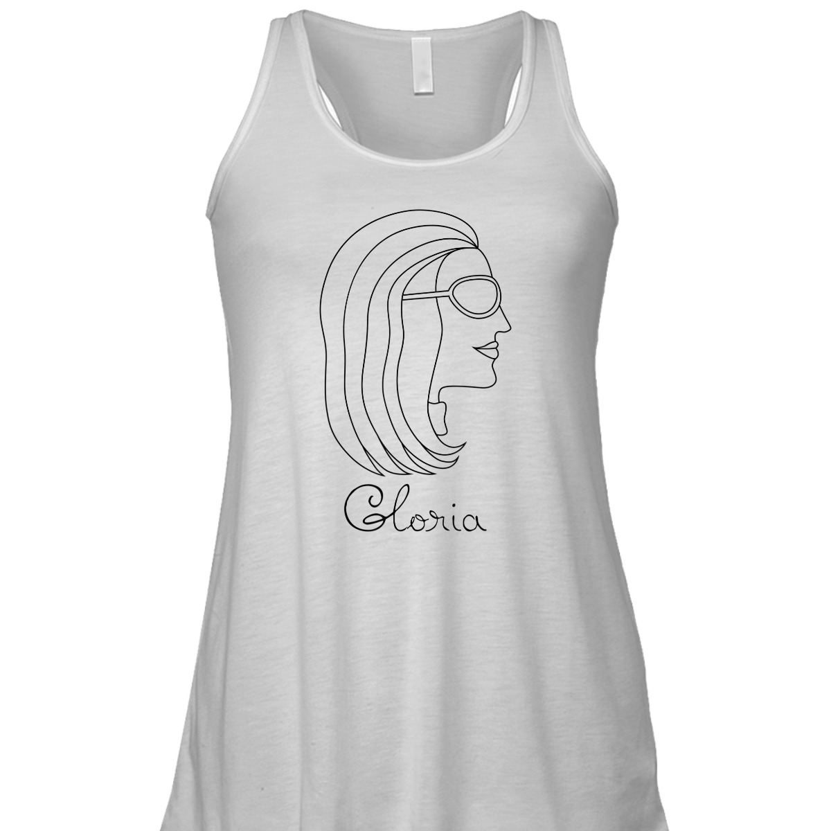 Gloria Woman Name Profile Drawing Feminist Pro Choice T-Shirt
