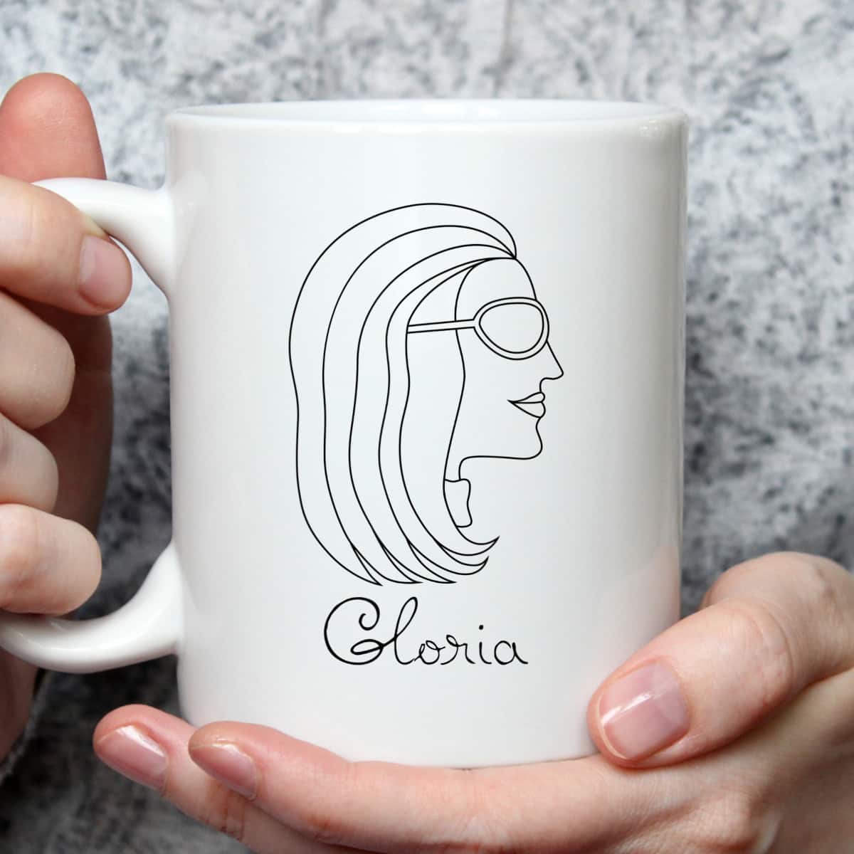 Gloria Woman Name Profile Drawing Feminist Pro Choice T-Shirt Gloria Woman Name Profile Drawing Feminist Pro Choice T-Shirt