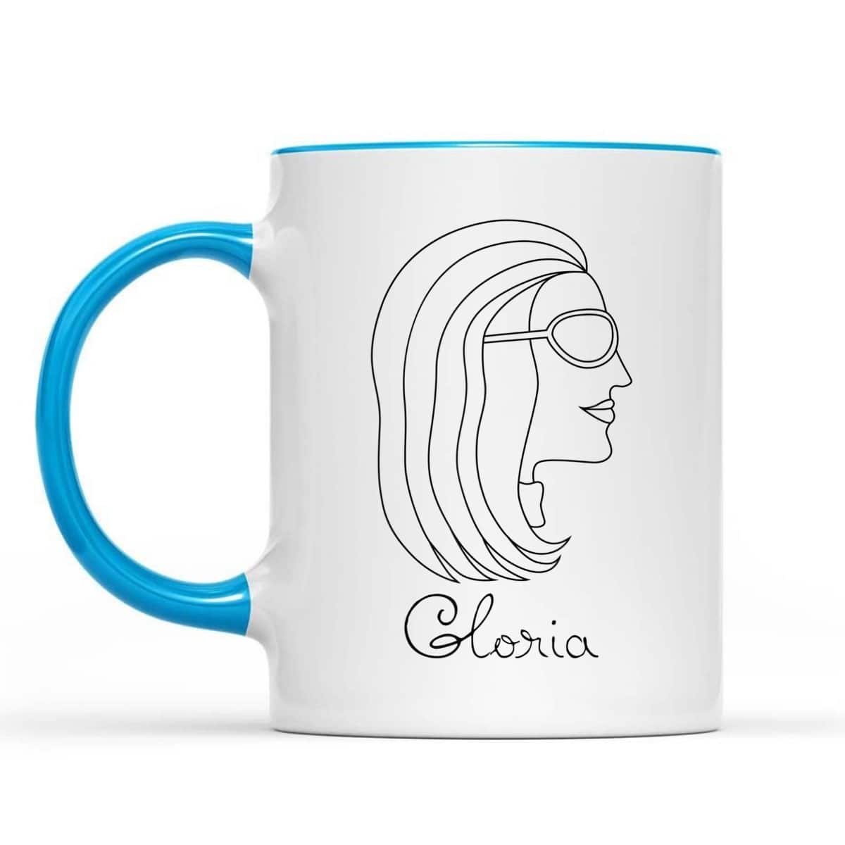 Gloria Woman Name Profile Drawing Feminist Pro Choice T-Shirt Gloria Woman Name Profile Drawing Feminist Pro Choice T-Shirt