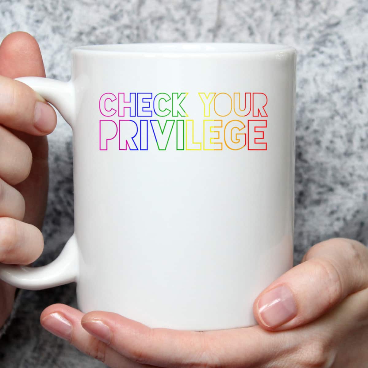 Rainbow Pride Flag Check Your Privilege LGBT Feminist Gay T-Shirt