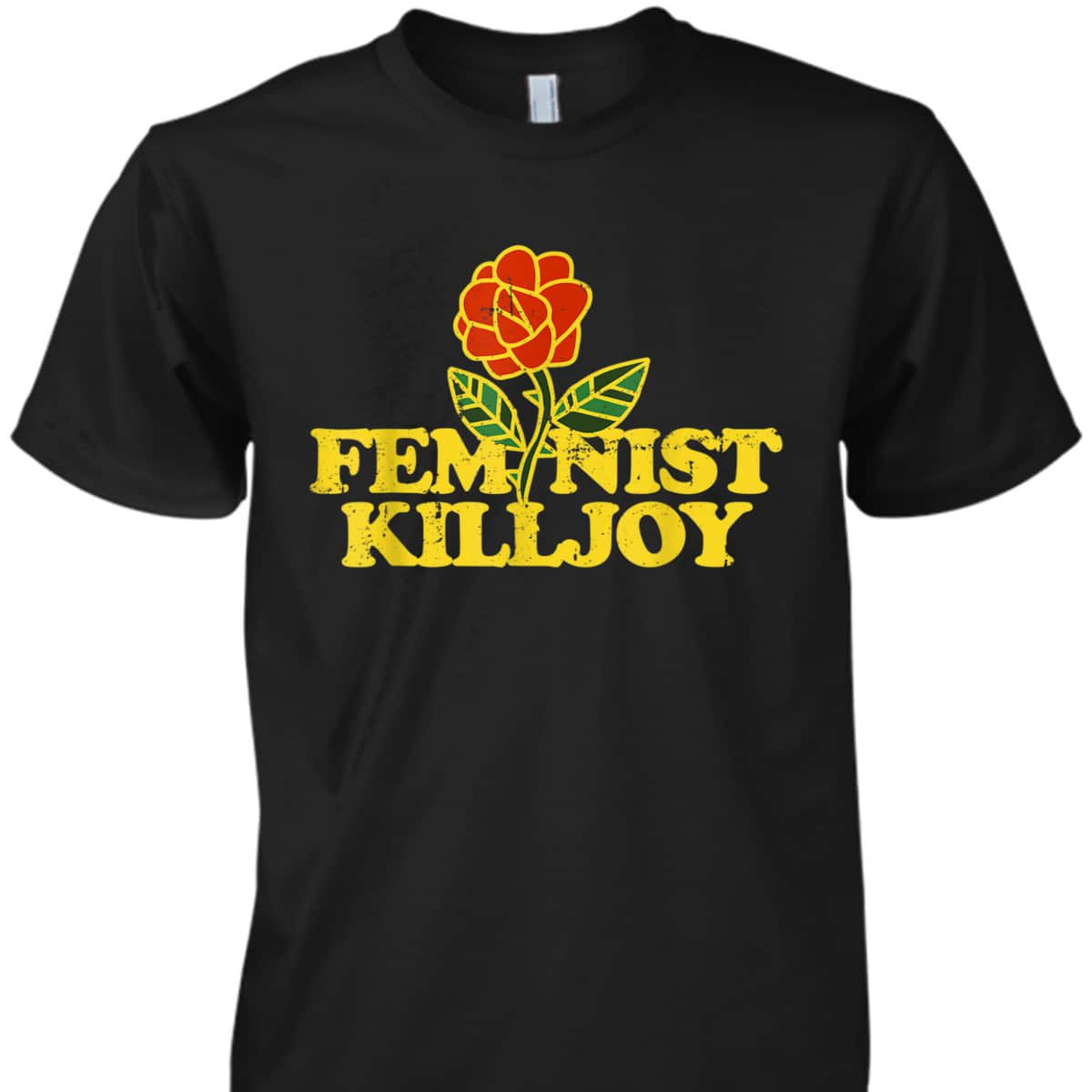 Vintage Feminist Killjoy Retro Rose Feminism Art T-Shirt