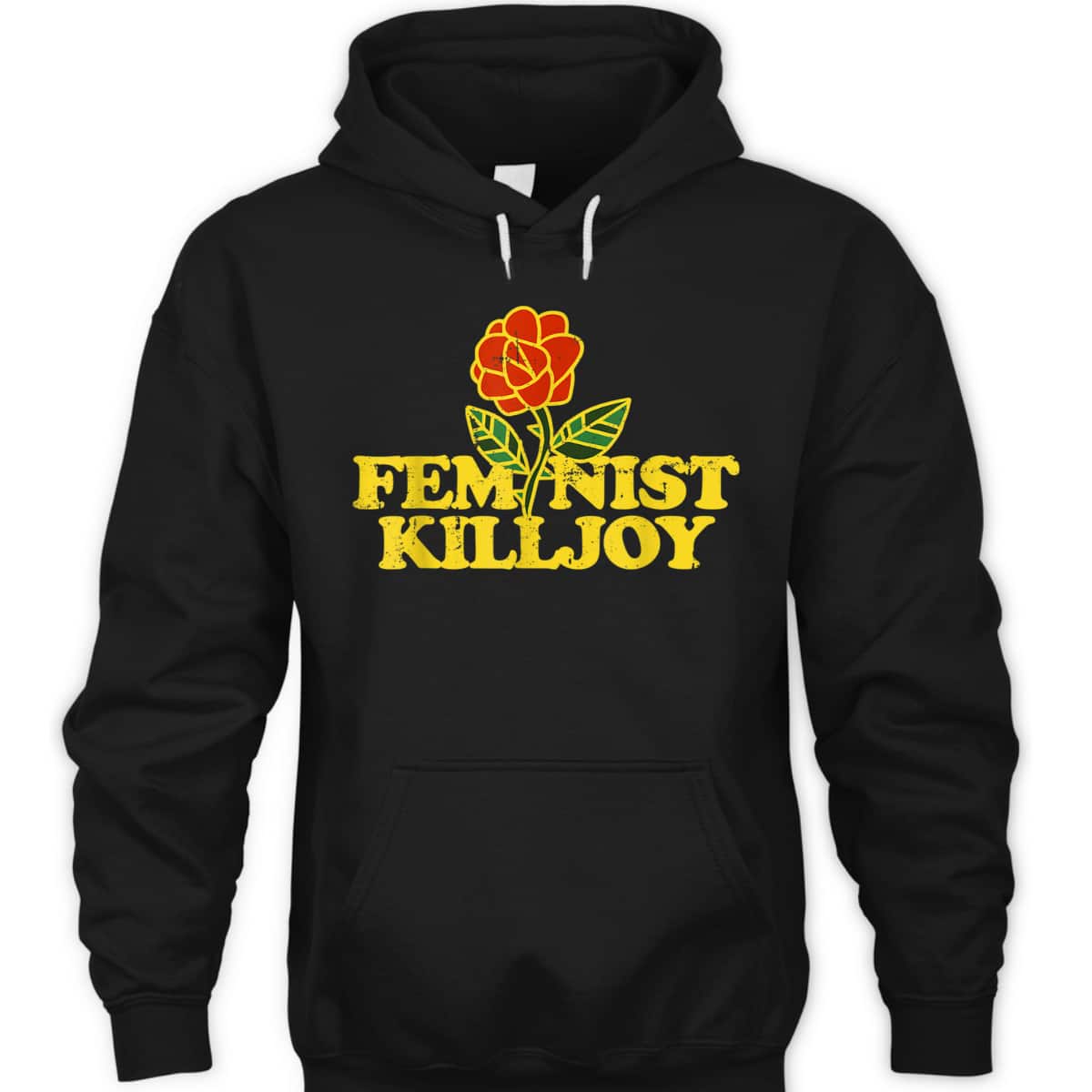 Vintage Feminist Killjoy Retro Rose Feminism Art T-Shirt