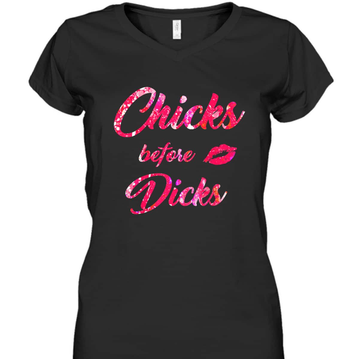 Chicks Before Dicks - Feminism Cute Galentine's Day Gift T-Shirt