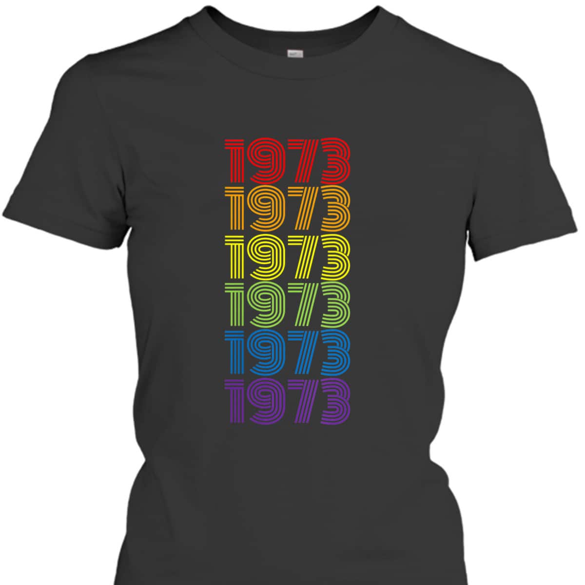Womens Protect Roe V Wade 1973 Pro-Choice Feminist Retro Rainbow T-Shirt Womens Protect Roe V Wade 1973 Pro-Choice Feminist Retro Rainbow T-Shirt