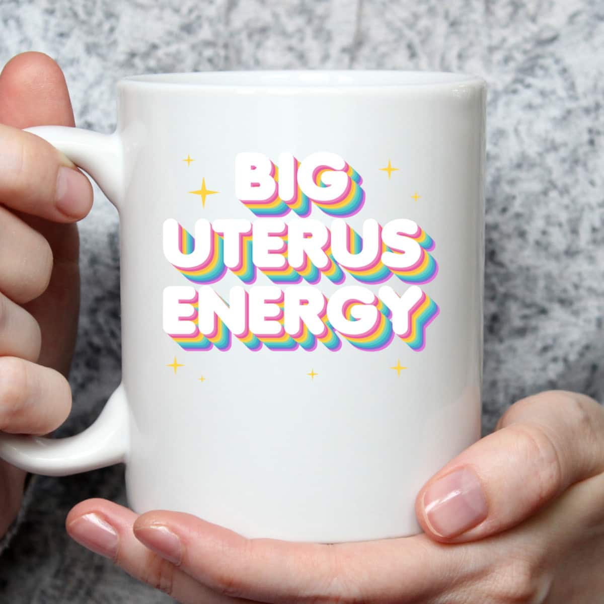 Women Empowerment Big Uterus Energy Feminist Slogan T-Shirt