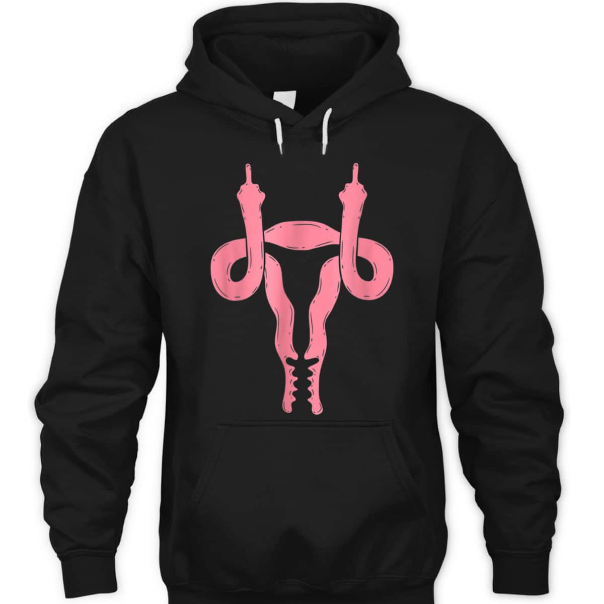 Uterus Shows Middle Finger Feminist Feminism T-Shirt
