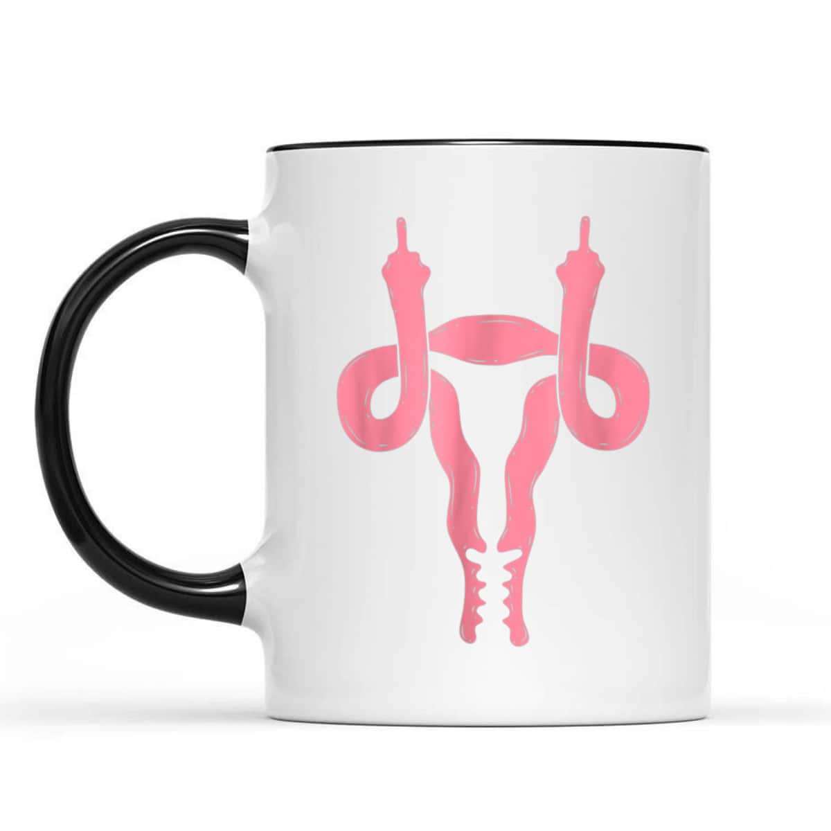 Uterus Shows Middle Finger Feminist Feminism T-Shirt
