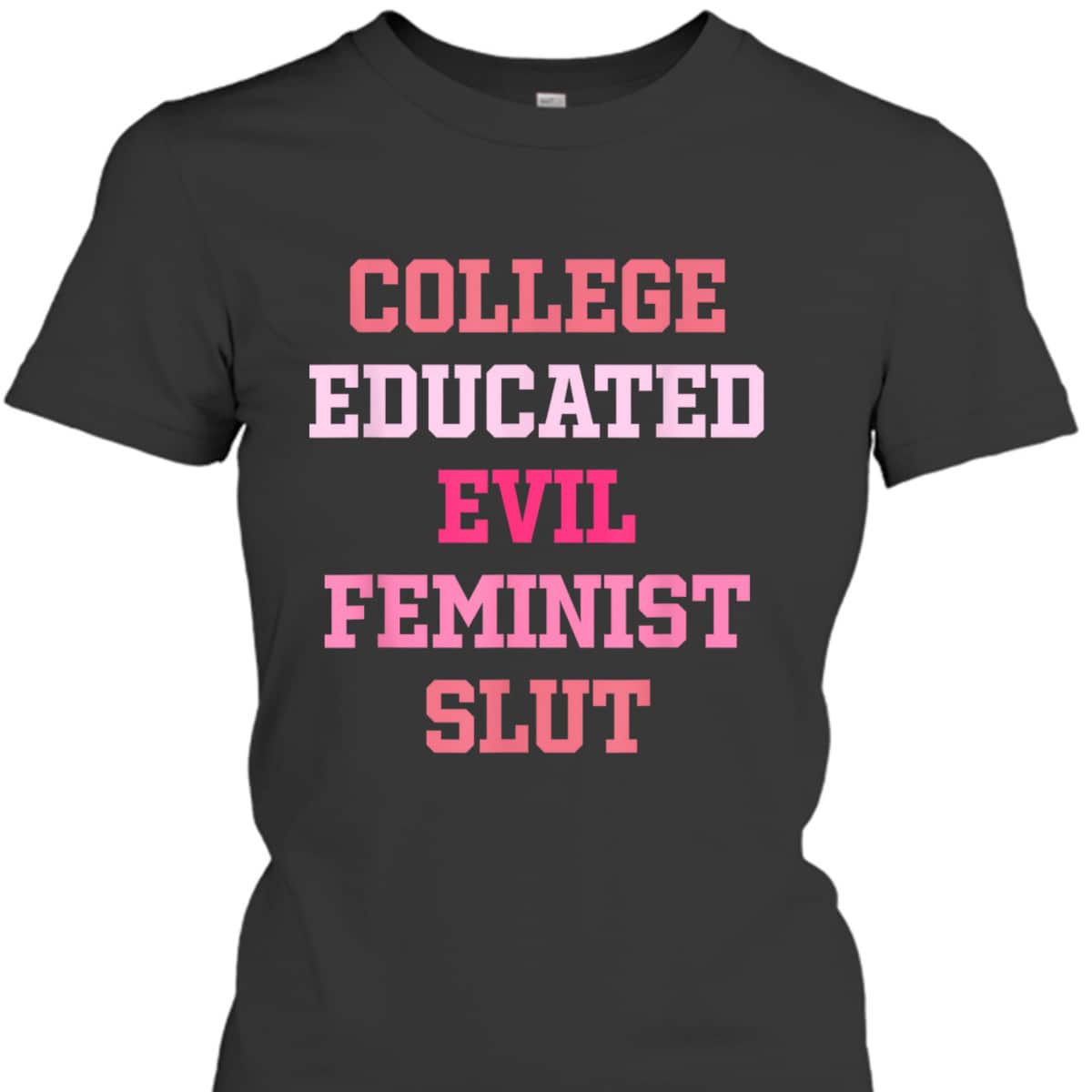 College Educated Evil Feminist Slut T-Shirt