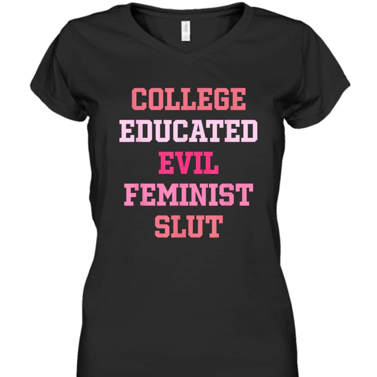 College Educated Evil Feminist Slut T-Shirt