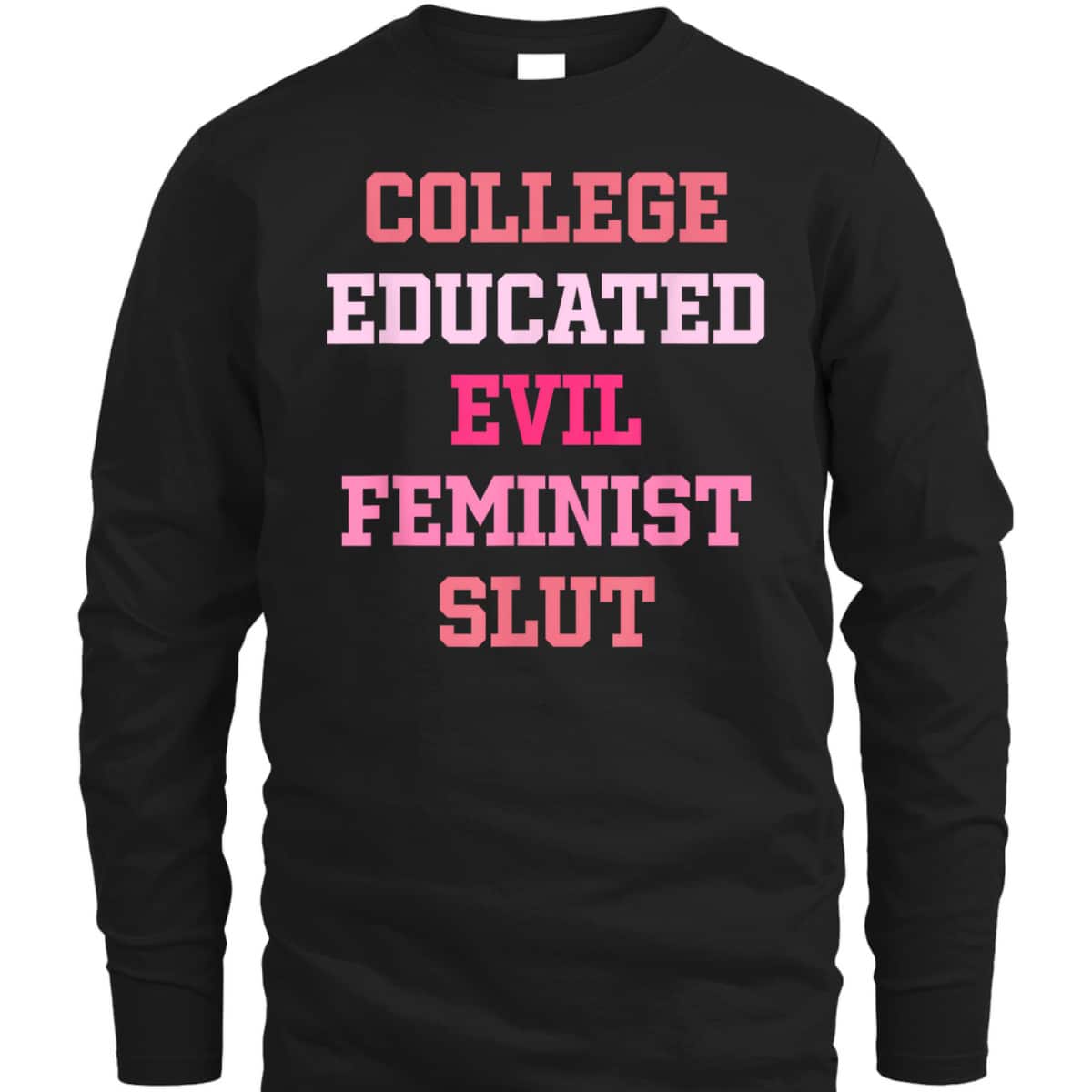 College Educated Evil Feminist Slut T-Shirt