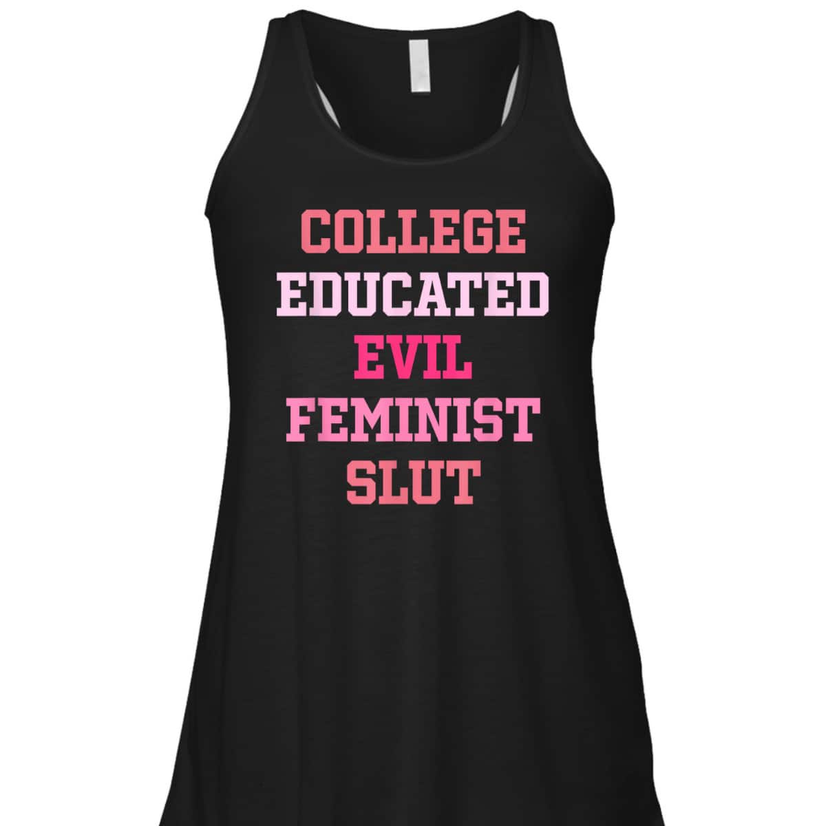 College Educated Evil Feminist Slut T-Shirt College Educated Evil Feminist Slut T-Shirt