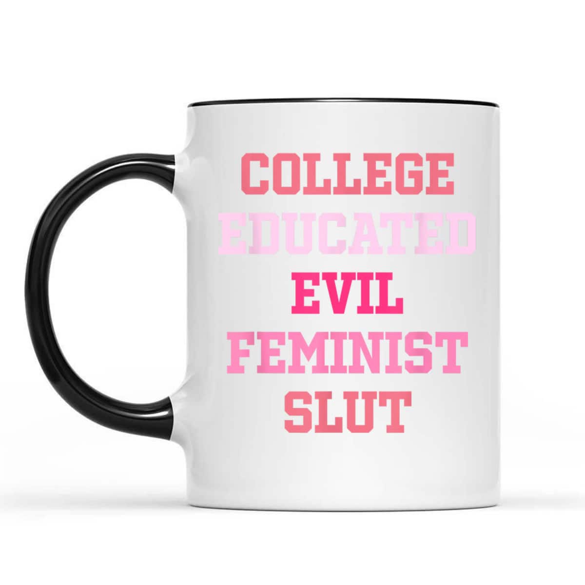 College Educated Evil Feminist Slut T-Shirt College Educated Evil Feminist Slut T-Shirt