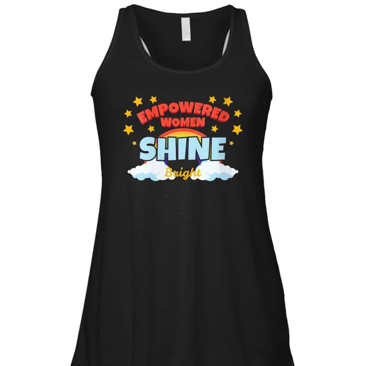 Womens Empowered Women Shine Bright Gift For Girls And Women T-Shirt